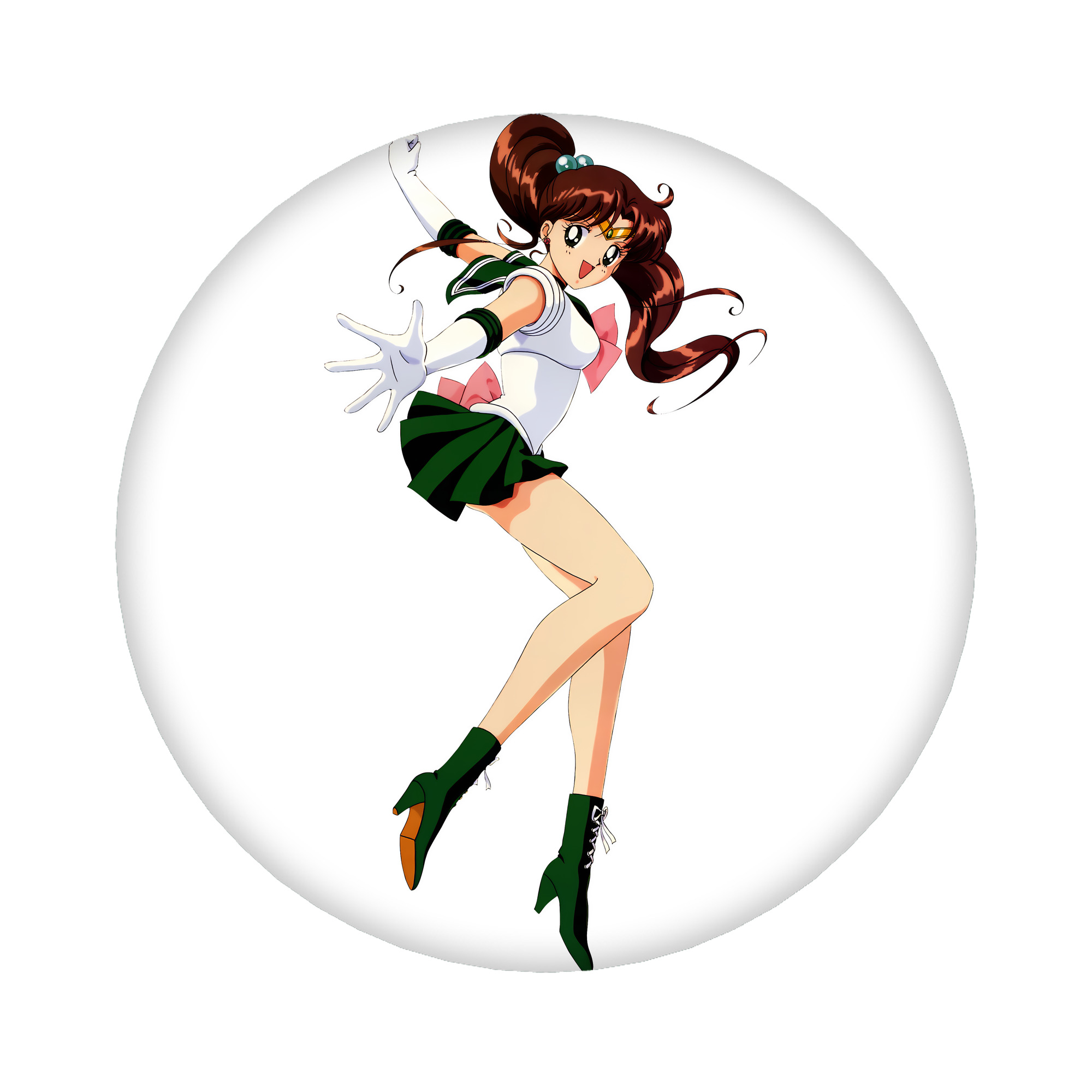 （画像用） 美少女戦士セーラームーン 木野 まこと きの まこと Sailor Moon Kino Makoto （セーラージュピター；Sailor Jupiter） 6cm 缶バッジ 複数セット