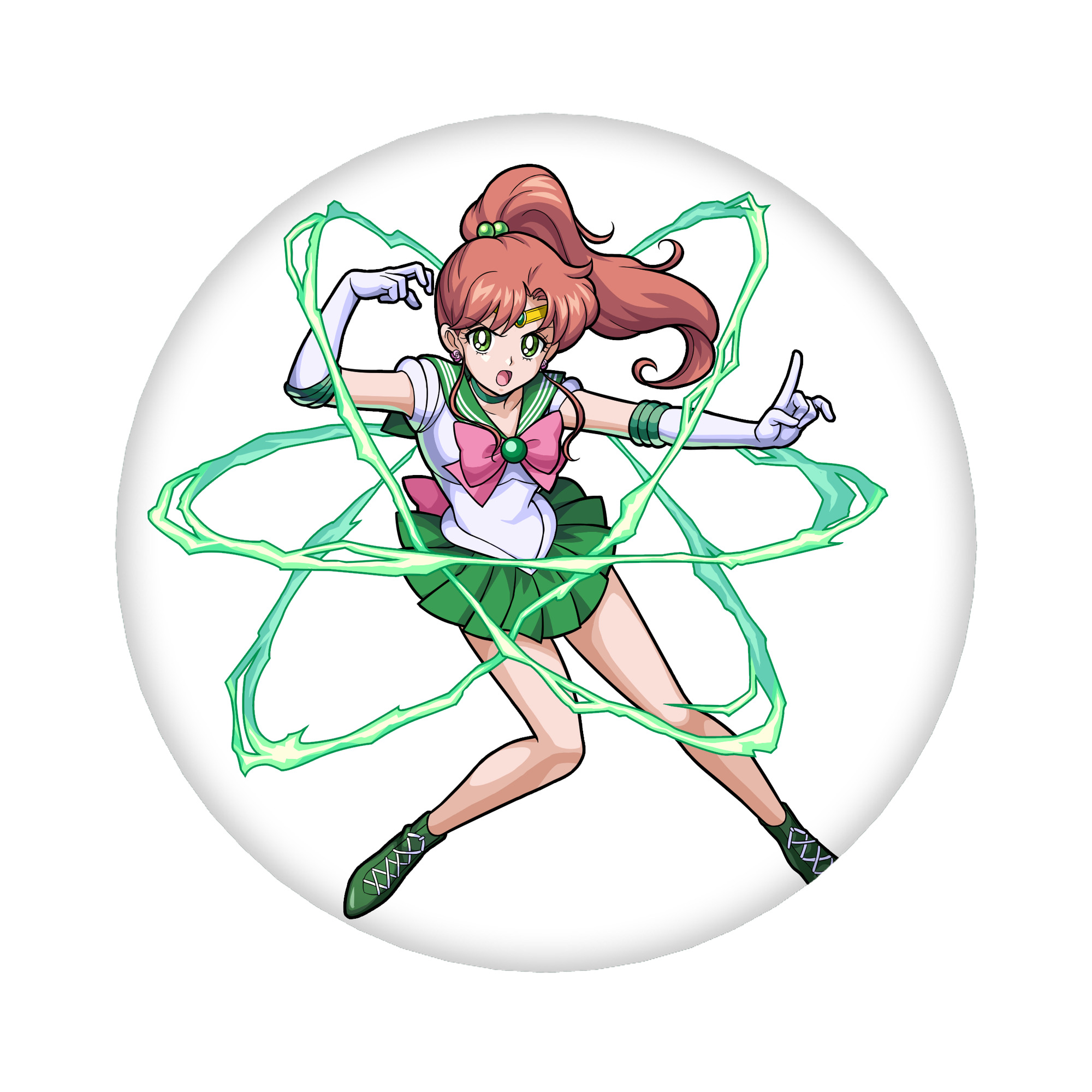 （画像用） 美少女戦士セーラームーン 木野 まこと きの まこと Sailor Moon Kino Makoto （セーラージュピター；Sailor Jupiter） 6cm 缶バッジ 複数セット