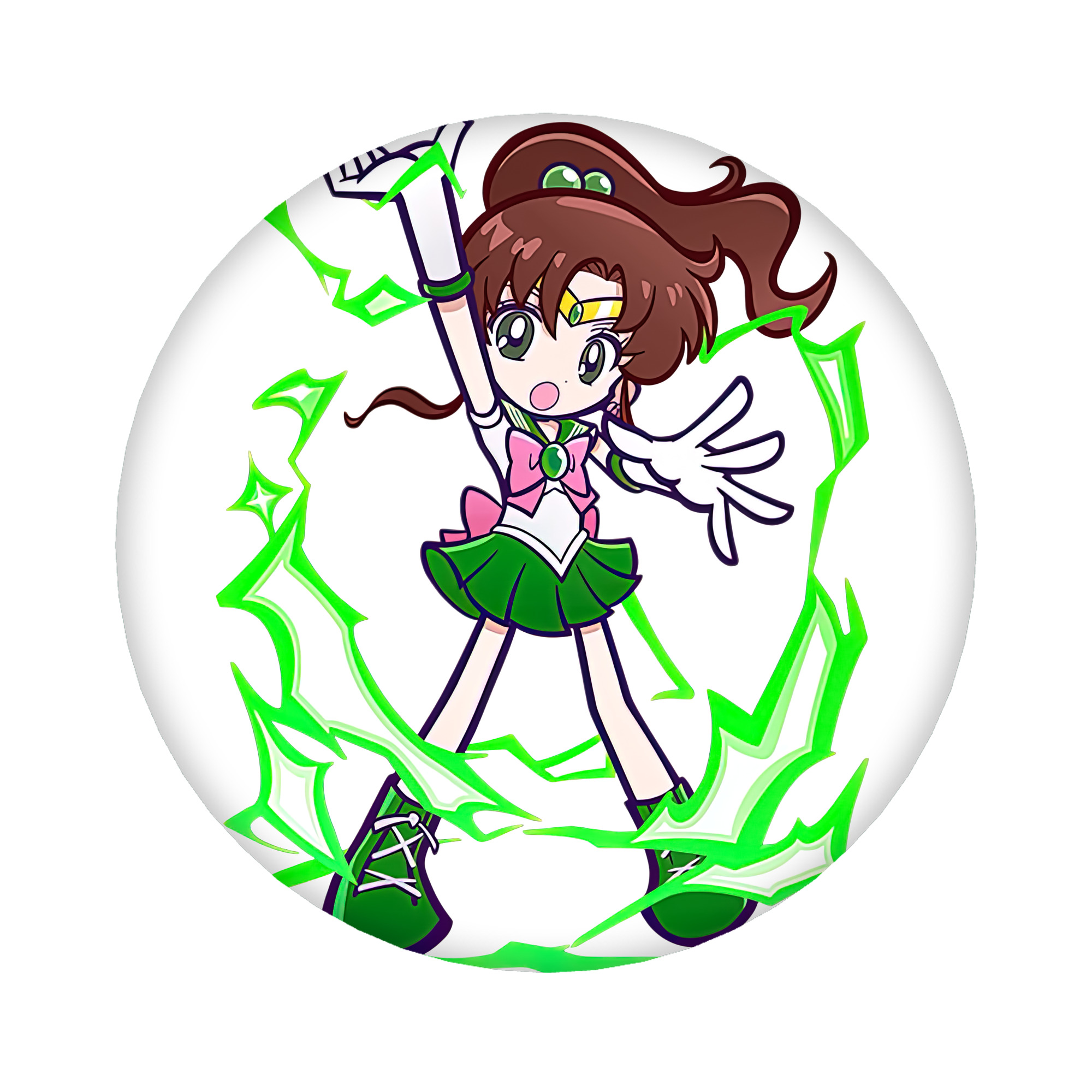 （画像用） 美少女戦士セーラームーン 木野 まこと きの まこと Sailor Moon Kino Makoto （セーラージュピター；Sailor Jupiter） 6cm 缶バッジ 複数セット