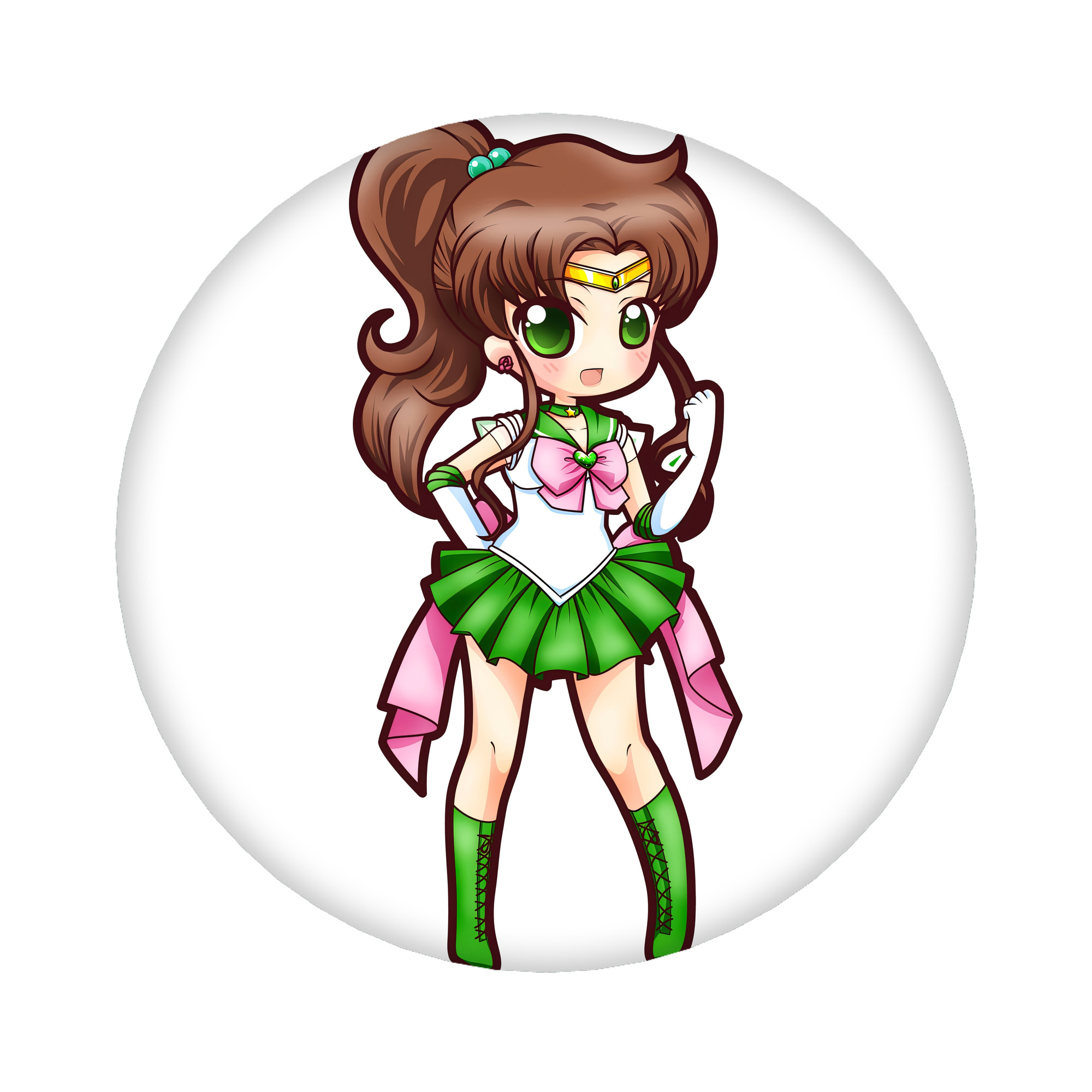 （画像用） 美少女戦士セーラームーン 木野 まこと きの まこと Sailor Moon Kino Makoto （セーラージュピター；Sailor Jupiter） 6cm 缶バッジ 複数セット