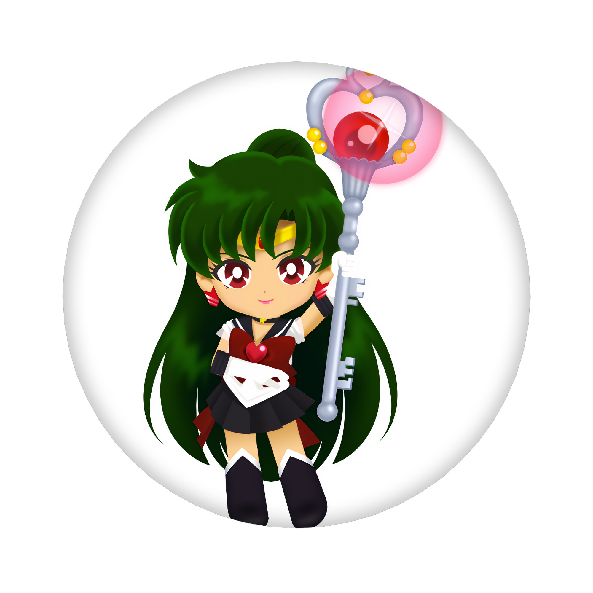 （画像用） 美少女戦士セーラームーン 冥王せつな Sailor Moon Meiou Setsuna 6cm 缶バッジ 複数セット
