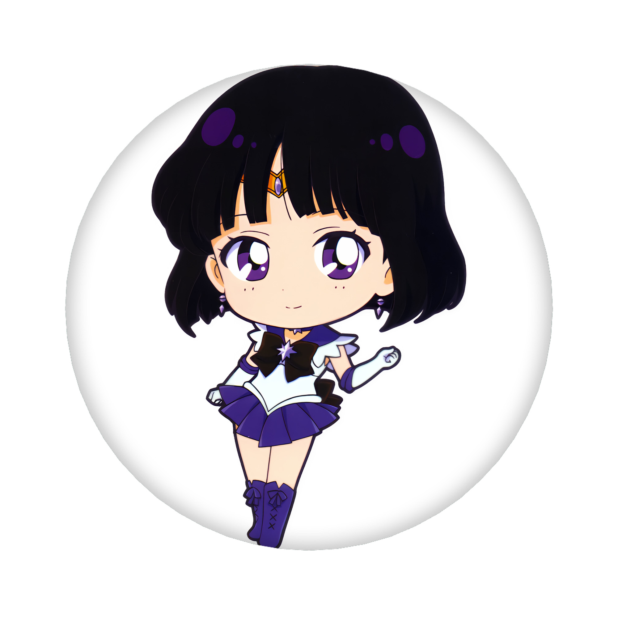 （画像用） 美少女戦士セーラームーン 土萠ほたる Sailor Moon Tomoe Hotaru （セーラーサターン；Sailor Saturn） 6cm 缶バッジ 複数セット