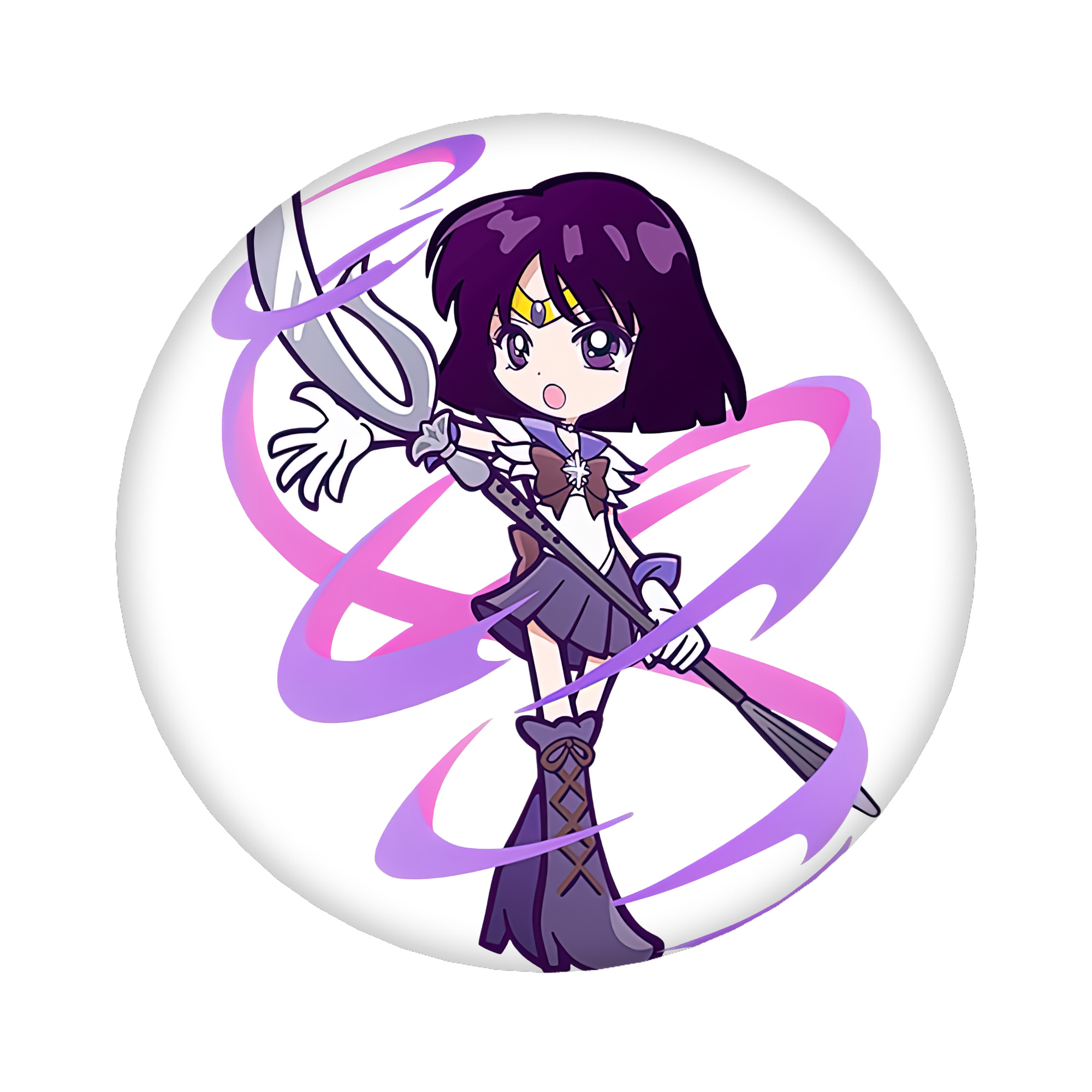 （画像用） 美少女戦士セーラームーン 土萠ほたる Sailor Moon Tomoe Hotaru （セーラーサターン；Sailor Saturn） 6cm 缶バッジ 複数セット