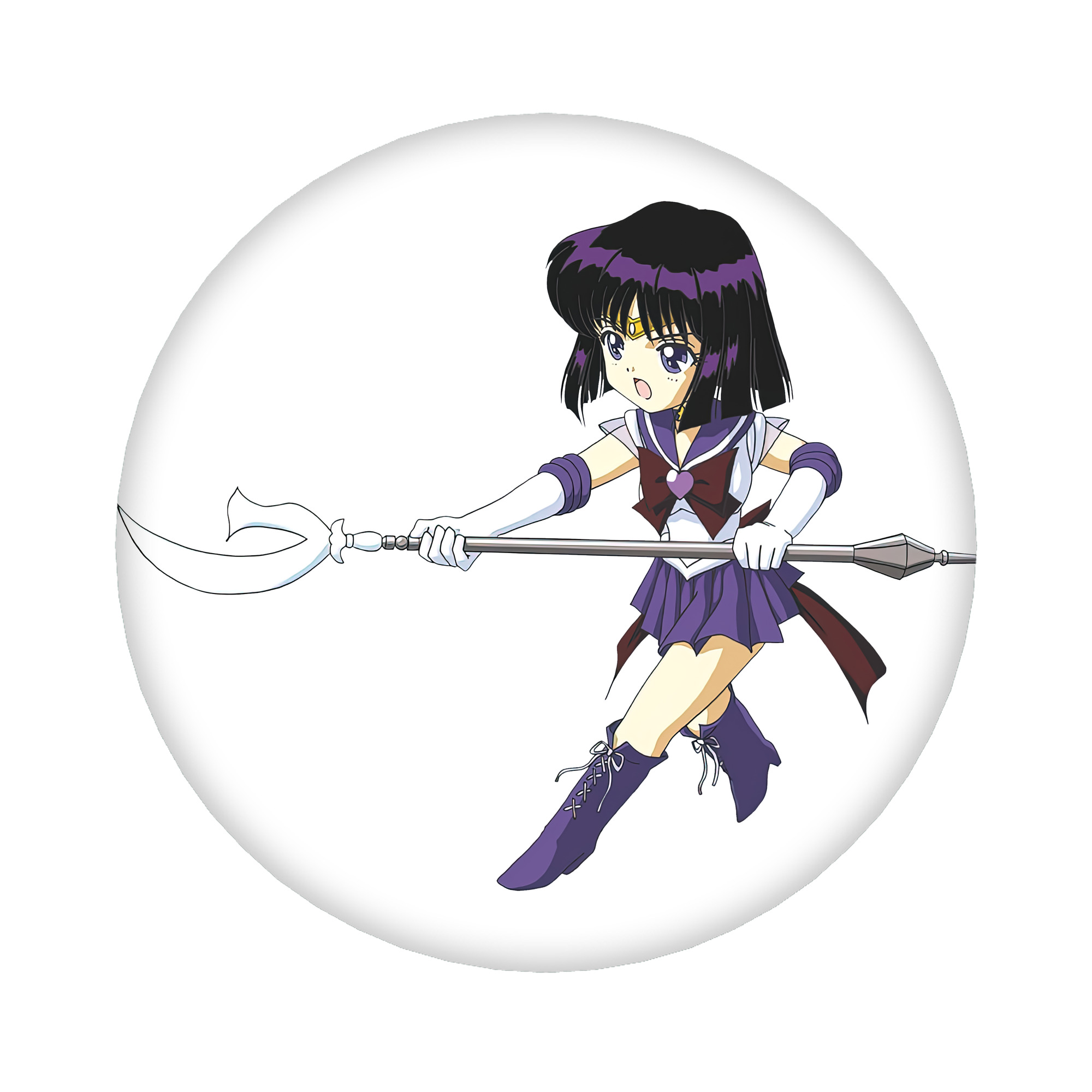 （画像用） 美少女戦士セーラームーン 土萠ほたる Sailor Moon Tomoe Hotaru （セーラーサターン；Sailor Saturn） 6cm 缶バッジ 複数セット
