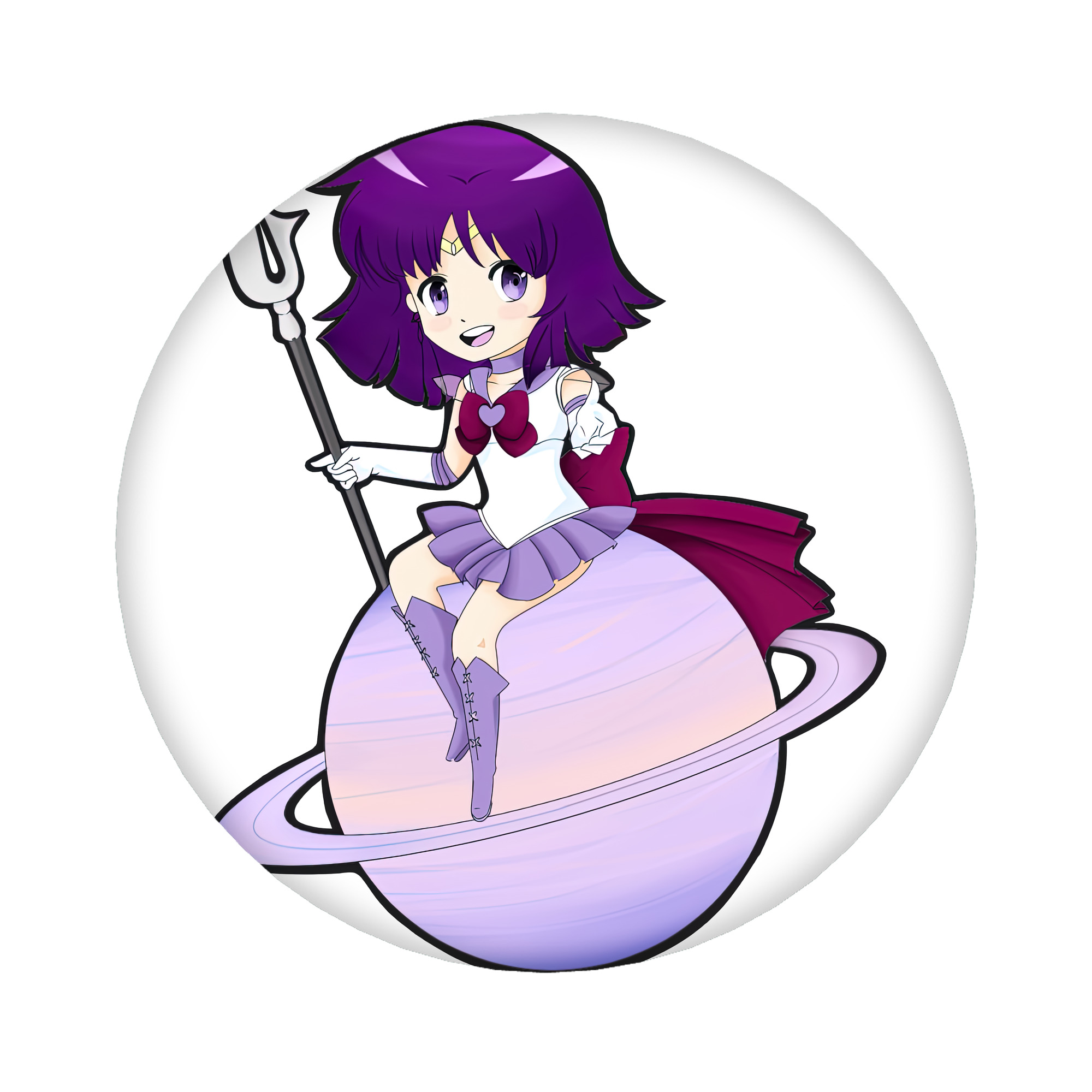 （画像用） 美少女戦士セーラームーン 土萠ほたる Sailor Moon Tomoe Hotaru （セーラーサターン；Sailor Saturn） 6cm 缶バッジ 複数セット