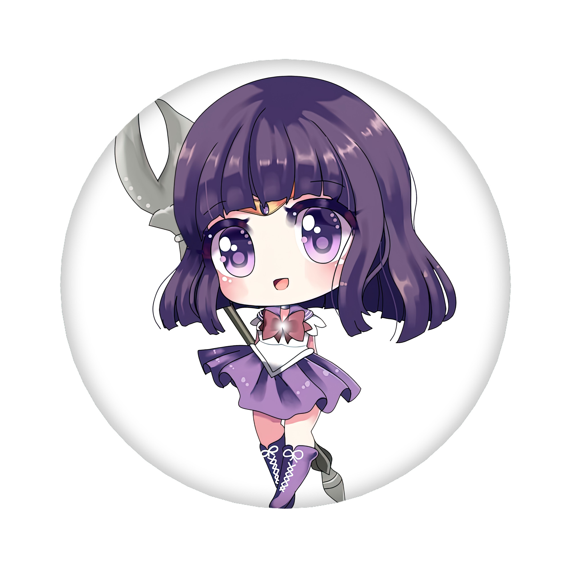（画像用） 美少女戦士セーラームーン 土萠ほたる Sailor Moon Tomoe Hotaru （セーラーサターン；Sailor Saturn） 6cm 缶バッジ 複数セット