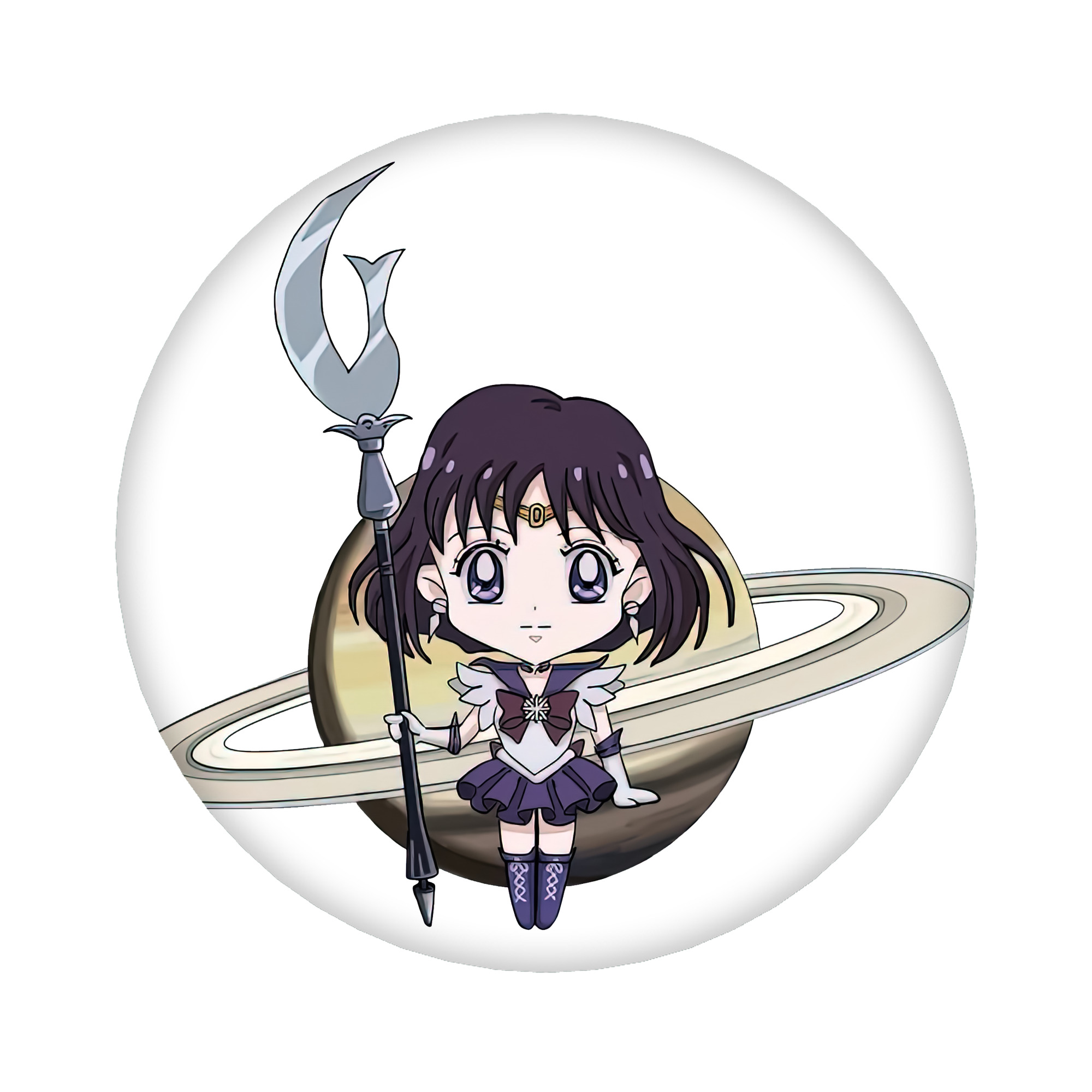 （画像用） 美少女戦士セーラームーン 土萠ほたる Sailor Moon Tomoe Hotaru （セーラーサターン；Sailor Saturn） 6cm 缶バッジ 複数セット