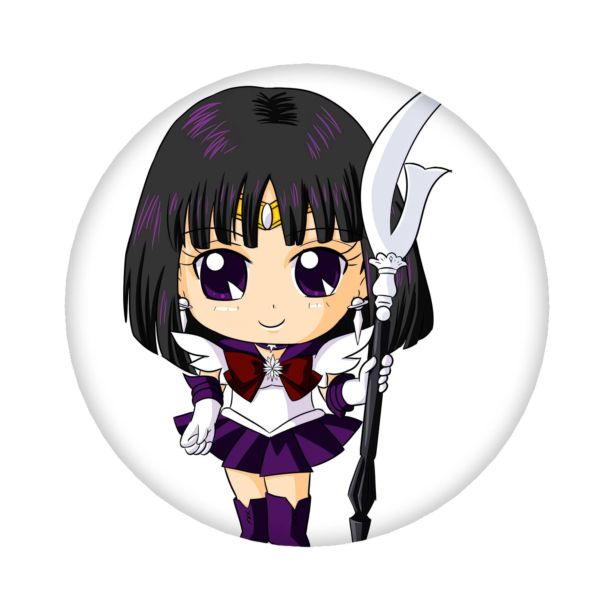 （画像用） 美少女戦士セーラームーン 土萠ほたる Sailor Moon Tomoe Hotaru （セーラーサターン；Sailor Saturn） 6cm 缶バッジ 複数セット