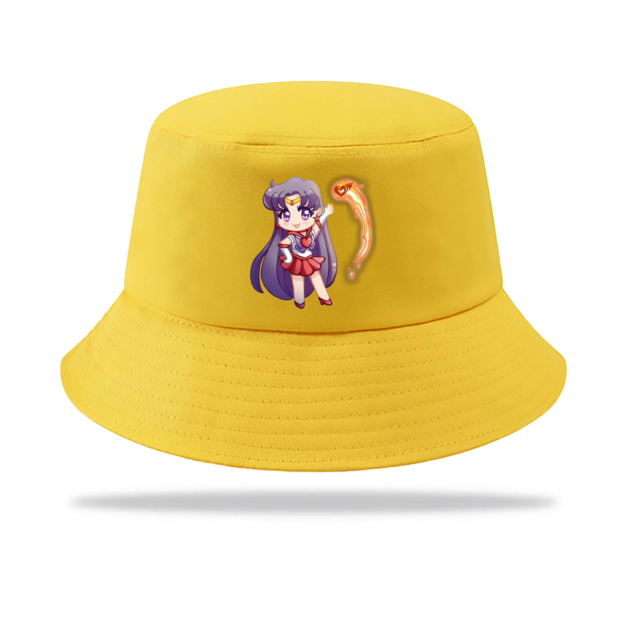 （画像用） 美少女戦士セーラームーン 火野レイ ひの レイ Sailor Moon Hino Rei （セーラーマーズ,Sailor Mars） アウトドア日除けバケットハット