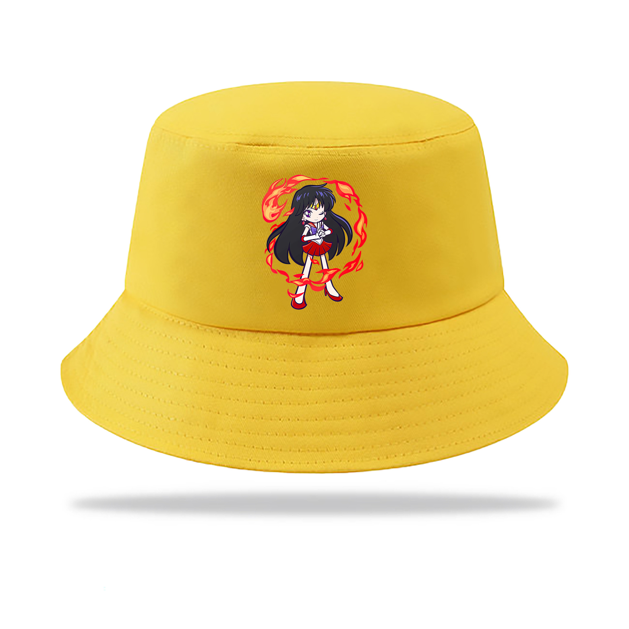 （画像用） 美少女戦士セーラームーン 火野レイ ひの レイ Sailor Moon Hino Rei （セーラーマーズ,Sailor Mars） アウトドア日除けバケットハット