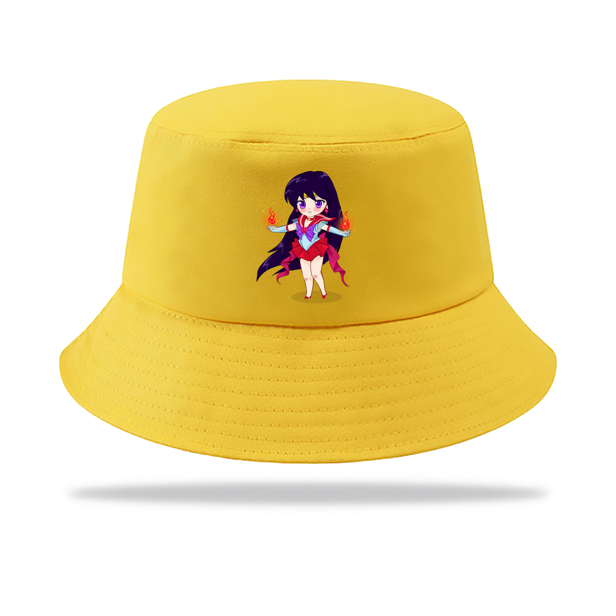 （画像用） 美少女戦士セーラームーン 火野レイ ひの レイ Sailor Moon Hino Rei （セーラーマーズ,Sailor Mars） アウトドア日除けバケットハット
