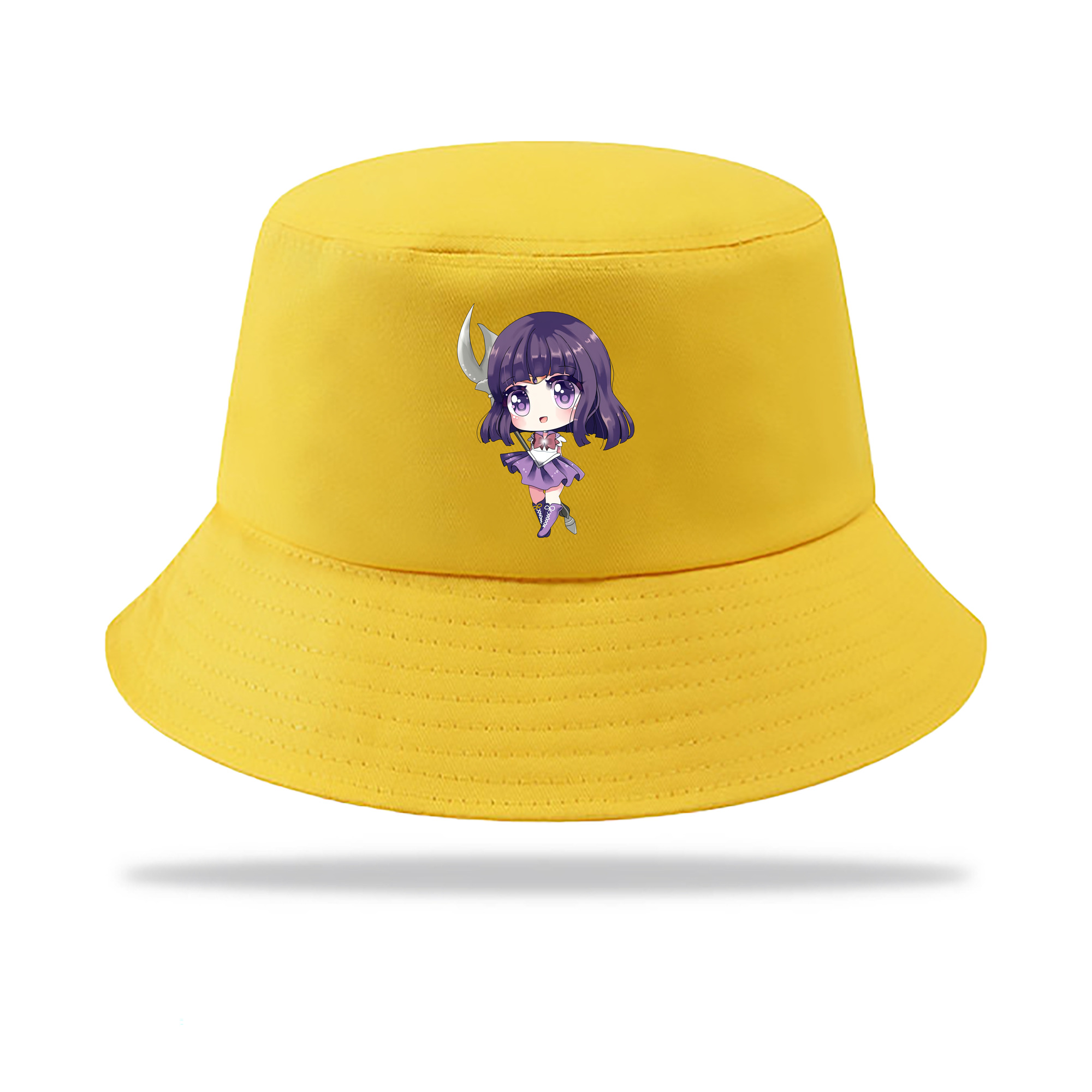 （画像用） 美少女戦士セーラームーン 土萠ほたる Sailor Moon Tomoe Hotaru （セーラーサターン；Sailor Saturn） アウトドア日除けバケットハット