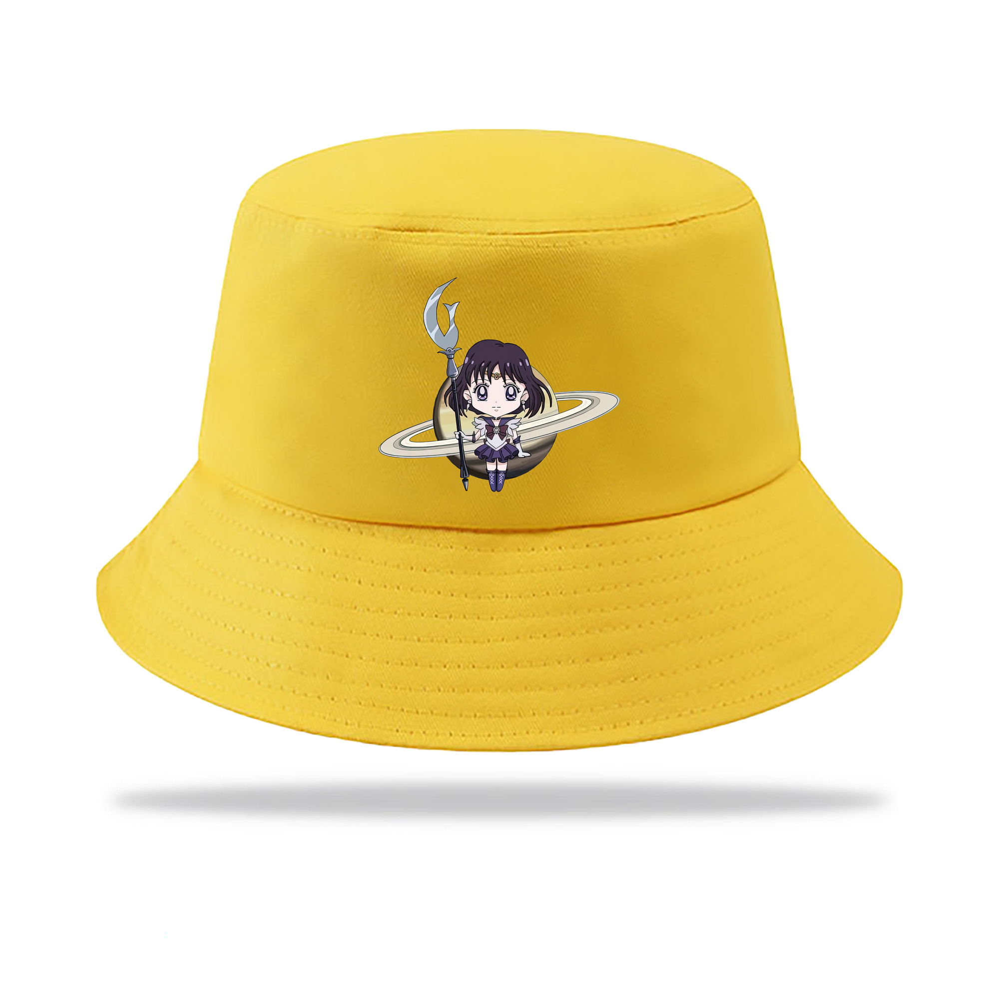 （画像用） 美少女戦士セーラームーン 土萠ほたる Sailor Moon Tomoe Hotaru （セーラーサターン；Sailor Saturn） アウトドア日除けバケットハット