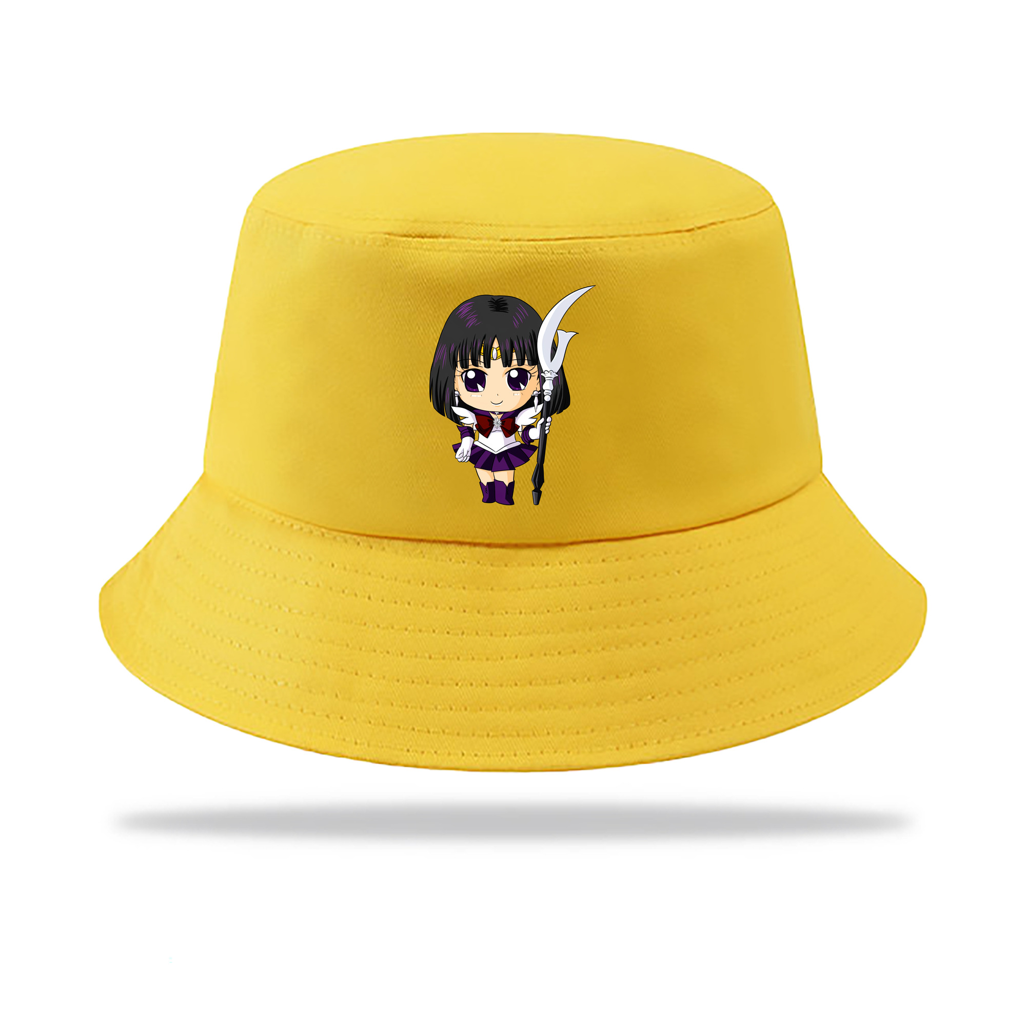 （画像用） 美少女戦士セーラームーン 土萠ほたる Sailor Moon Tomoe Hotaru （セーラーサターン；Sailor Saturn） アウトドア日除けバケットハット