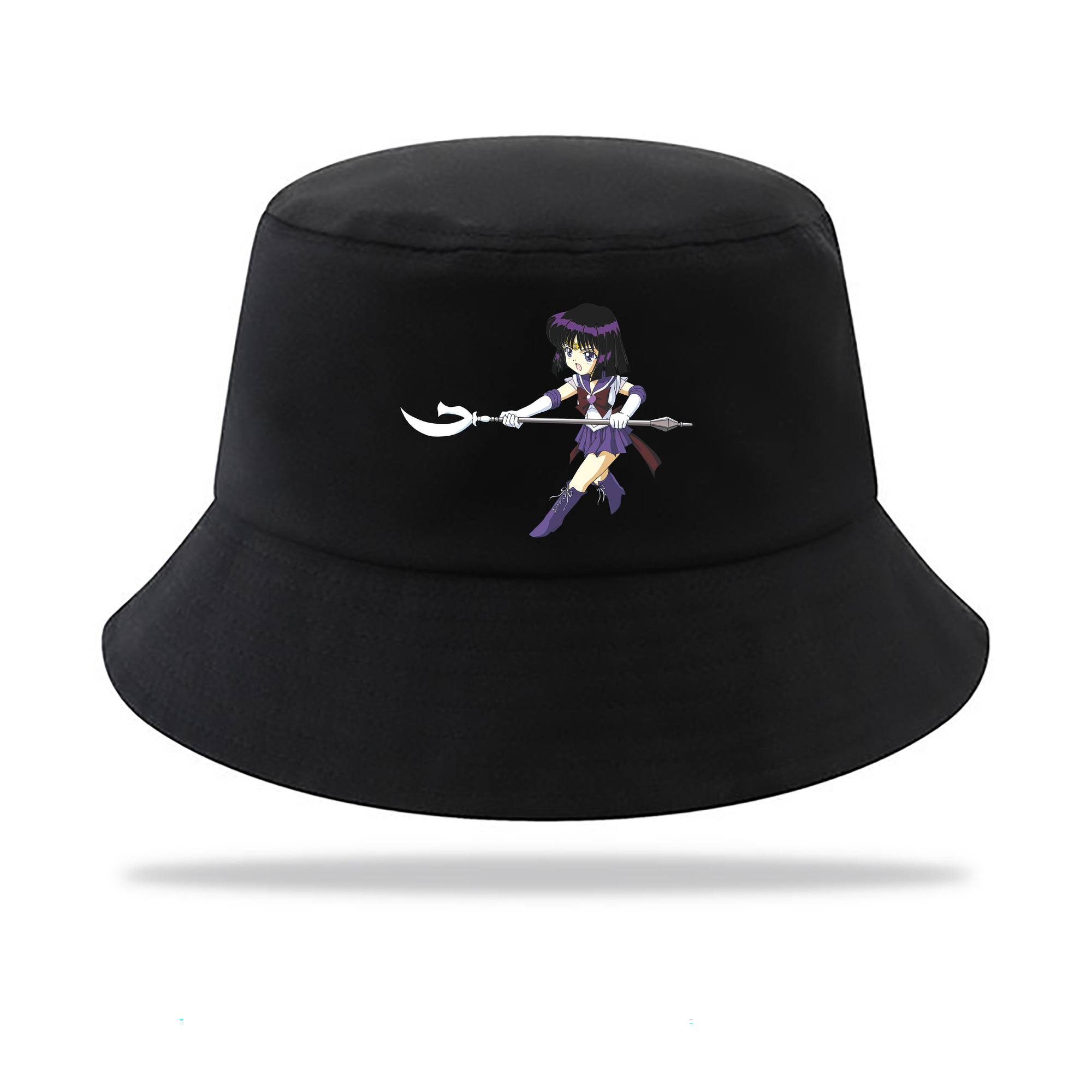 （画像用） 美少女戦士セーラームーン 土萠ほたる Sailor Moon Tomoe Hotaru （セーラーサターン；Sailor Saturn） アウトドア日除けバケットハット