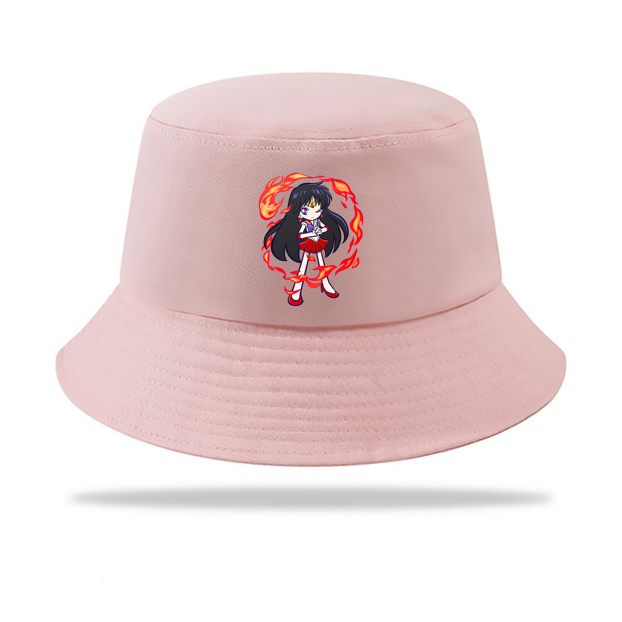 （画像用） 美少女戦士セーラームーン 火野レイ ひの レイ Sailor Moon Hino Rei （セーラーマーズ,Sailor Mars） アウトドア日除けバケットハット