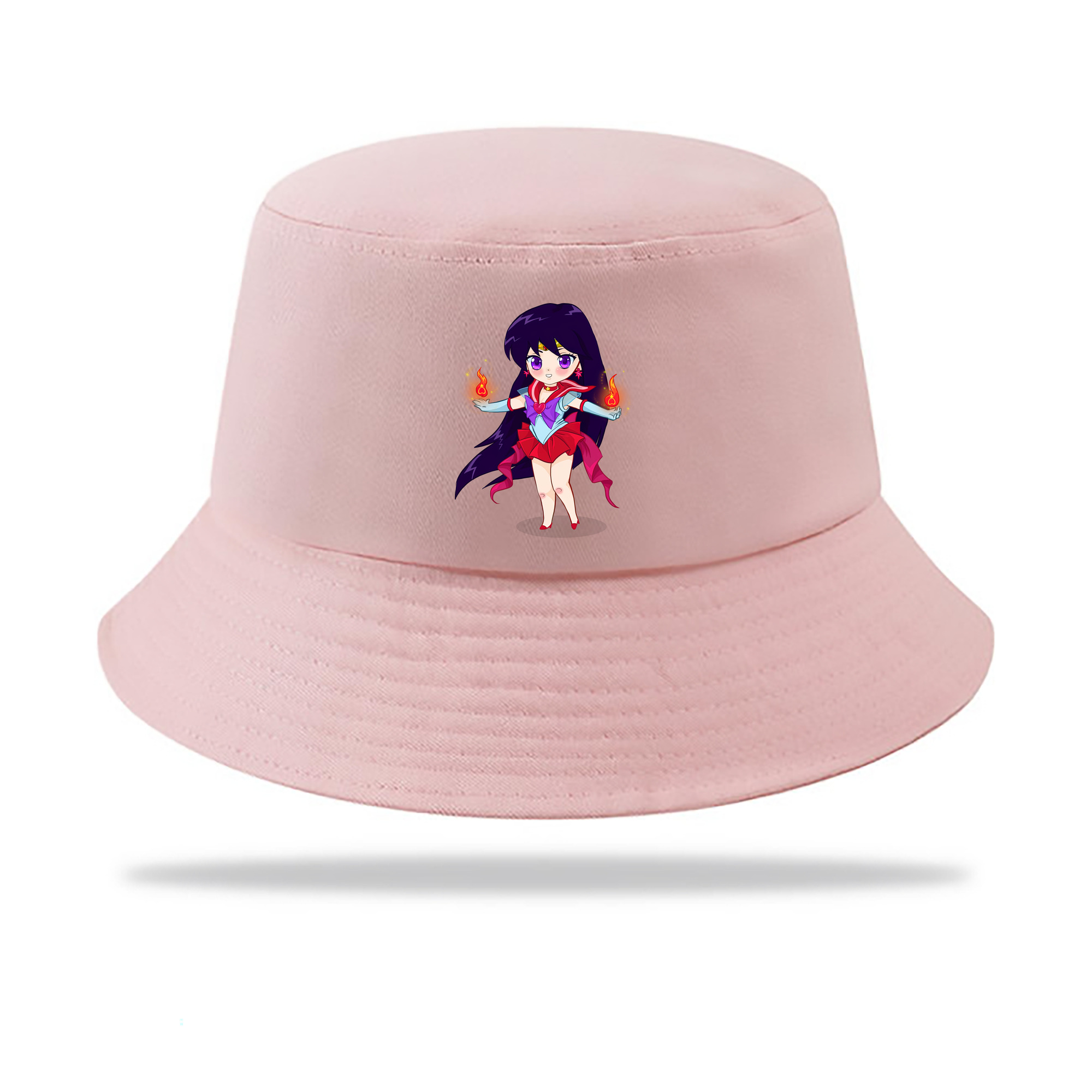 （画像用） 美少女戦士セーラームーン 火野レイ ひの レイ Sailor Moon Hino Rei （セーラーマーズ,Sailor Mars） アウトドア日除けバケットハット