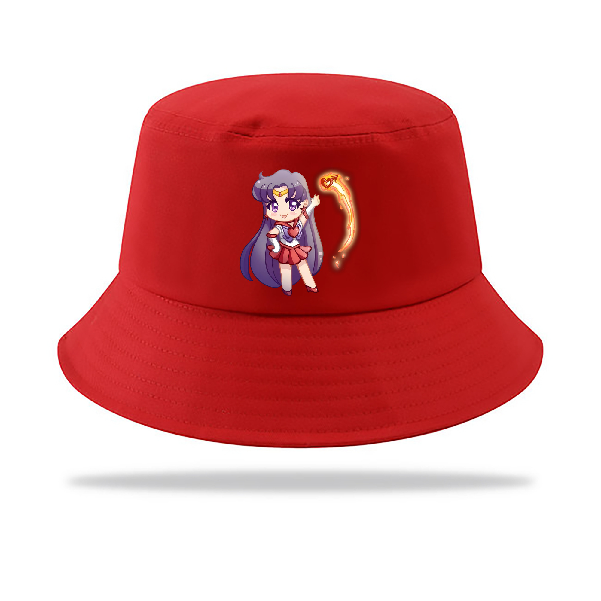 （画像用） 美少女戦士セーラームーン 火野レイ ひの レイ Sailor Moon Hino Rei （セーラーマーズ,Sailor Mars） アウトドア日除けバケットハット