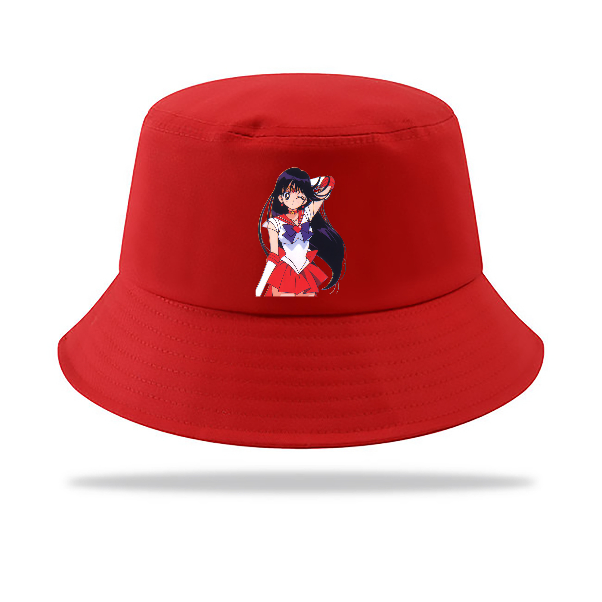 （画像用） 美少女戦士セーラームーン 火野レイ ひの レイ Sailor Moon Hino Rei （セーラーマーズ,Sailor Mars） アウトドア日除けバケットハット