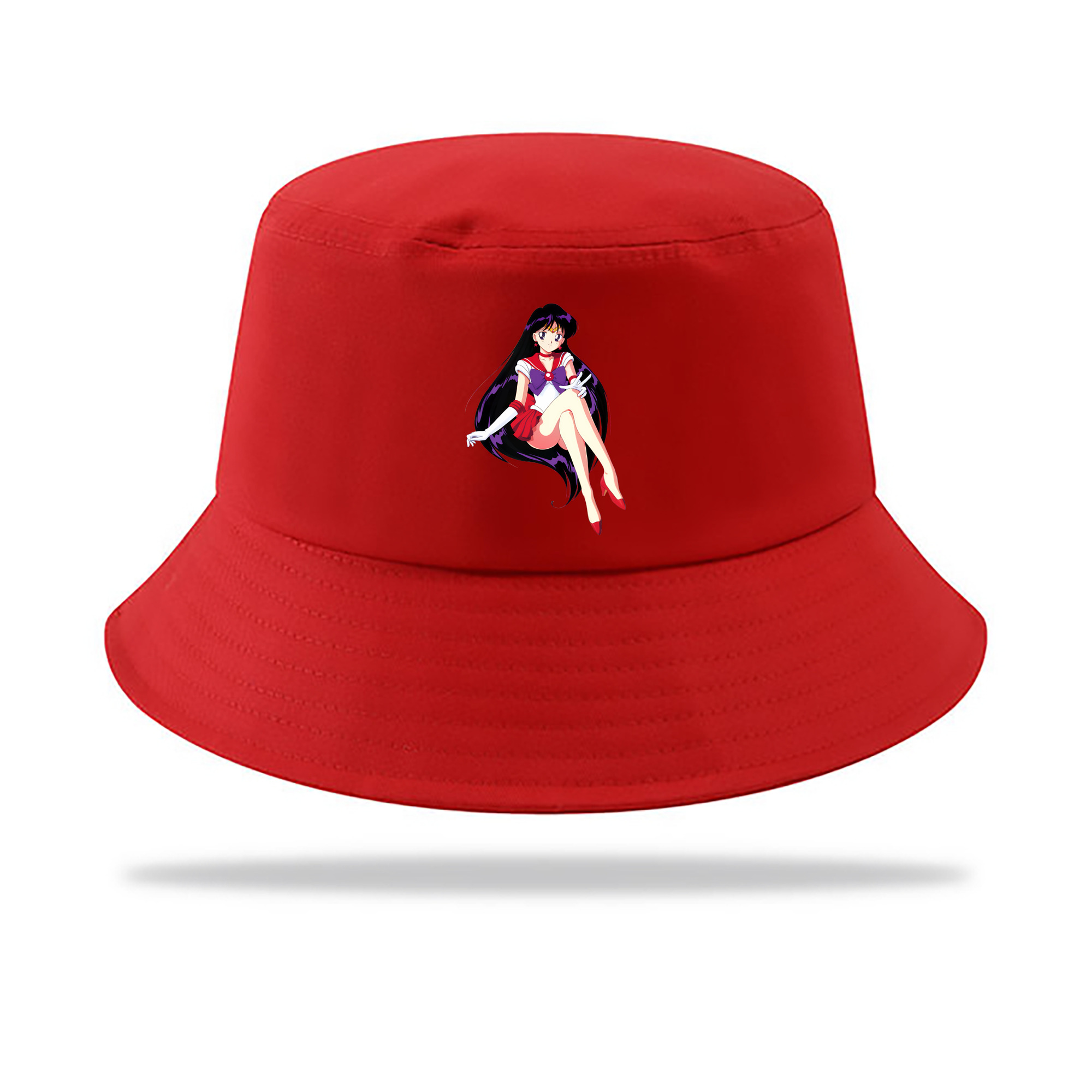 （画像用） 美少女戦士セーラームーン 火野レイ ひの レイ Sailor Moon Hino Rei （セーラーマーズ,Sailor Mars） アウトドア日除けバケットハット