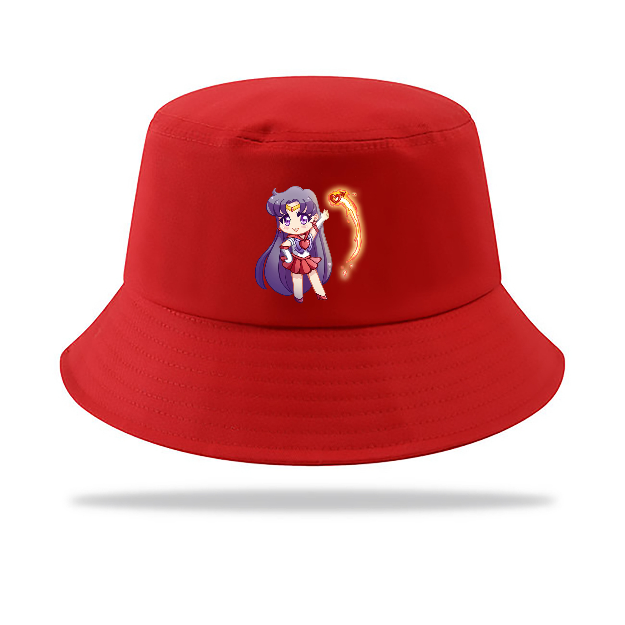 （画像用） 美少女戦士セーラームーン 火野レイ ひの レイ Sailor Moon Hino Rei （セーラーマーズ,Sailor Mars） アウトドア日除けバケットハット
