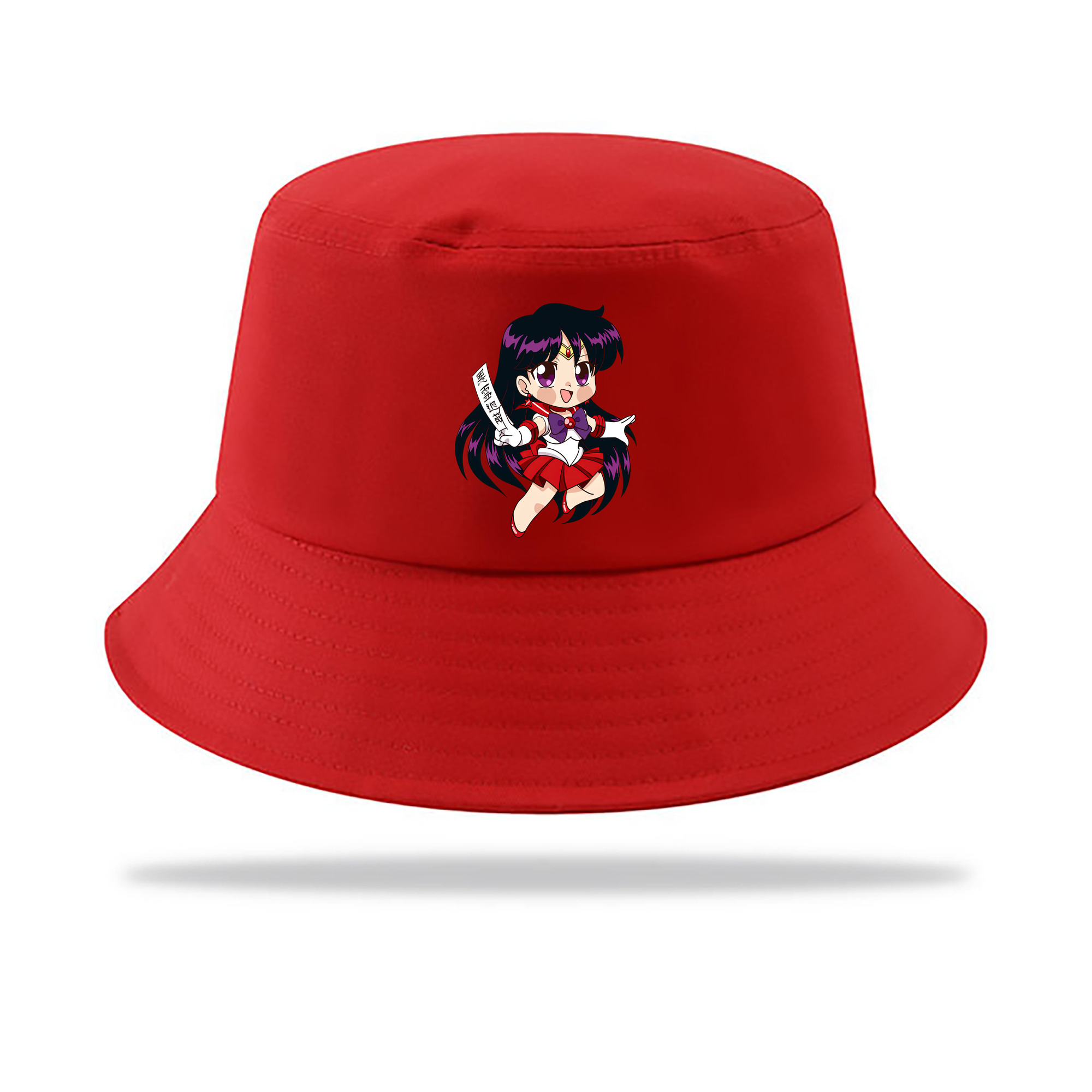 （画像用） 美少女戦士セーラームーン 火野レイ ひの レイ Sailor Moon Hino Rei （セーラーマーズ,Sailor Mars） アウトドア日除けバケットハット