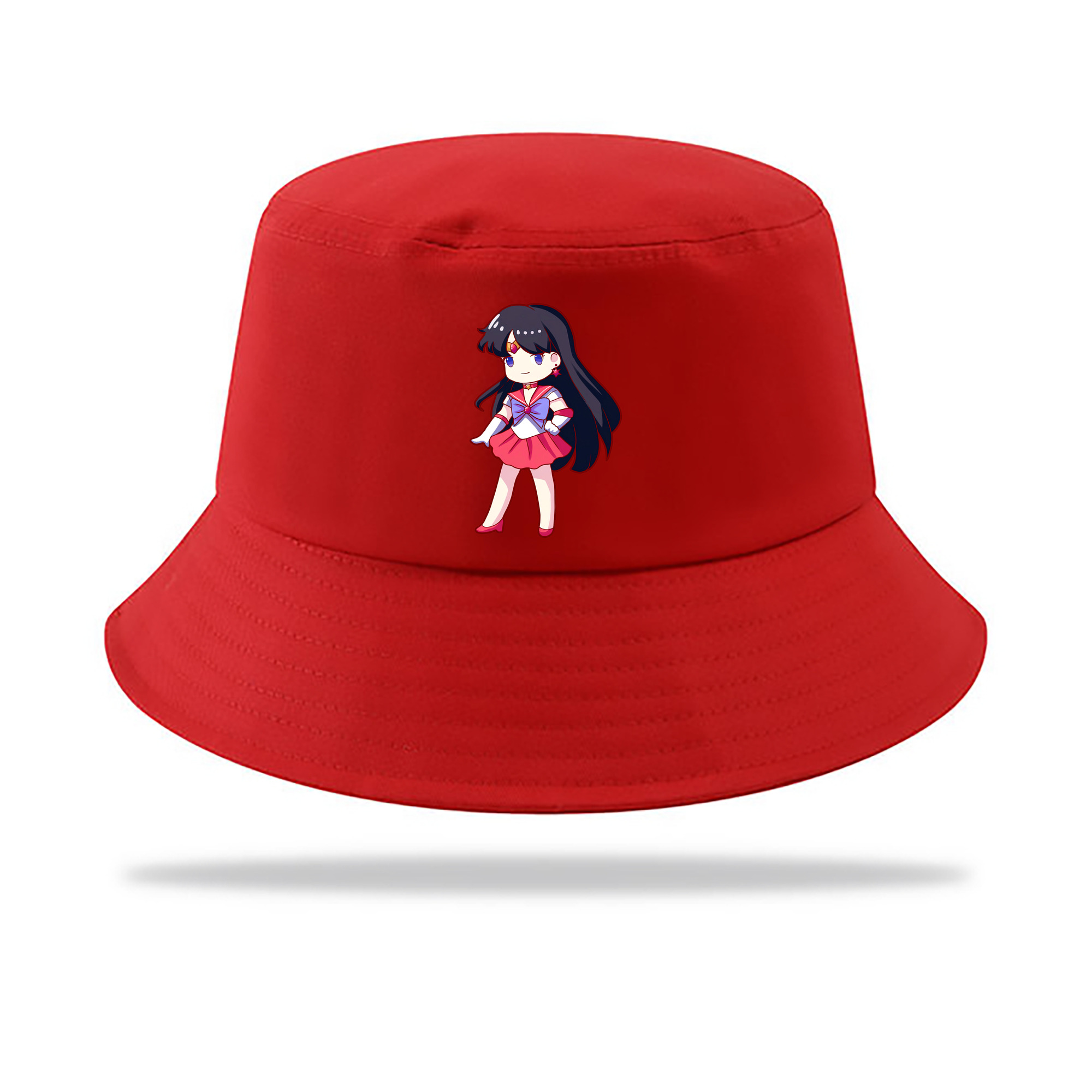 （画像用） 美少女戦士セーラームーン 火野レイ ひの レイ Sailor Moon Hino Rei （セーラーマーズ,Sailor Mars） アウトドア日除けバケットハット