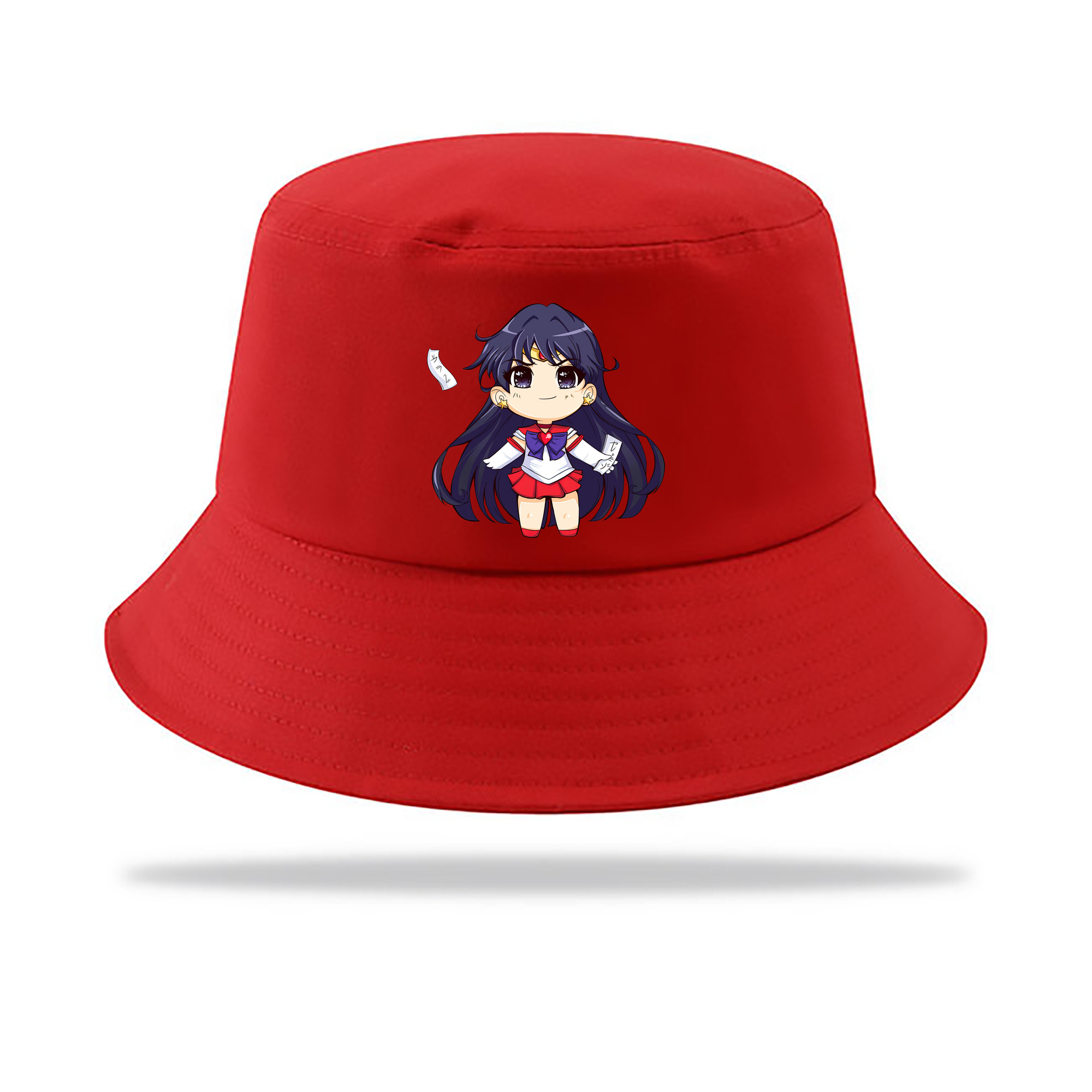 （画像用） 美少女戦士セーラームーン 火野レイ ひの レイ Sailor Moon Hino Rei （セーラーマーズ,Sailor Mars） アウトドア日除けバケットハット