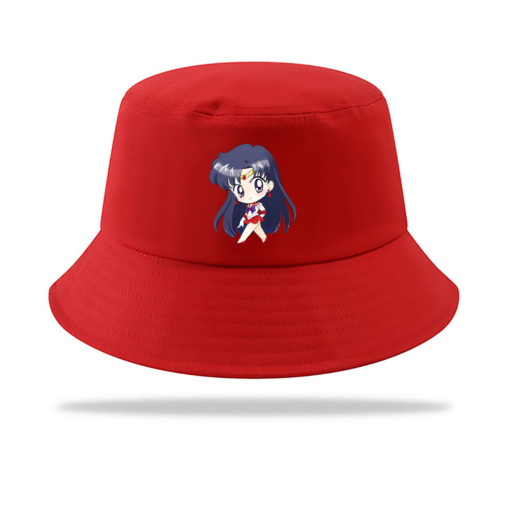 （画像用） 美少女戦士セーラームーン 火野レイ ひの レイ Sailor Moon Hino Rei （セーラーマーズ,Sailor Mars） アウトドア日除けバケットハット