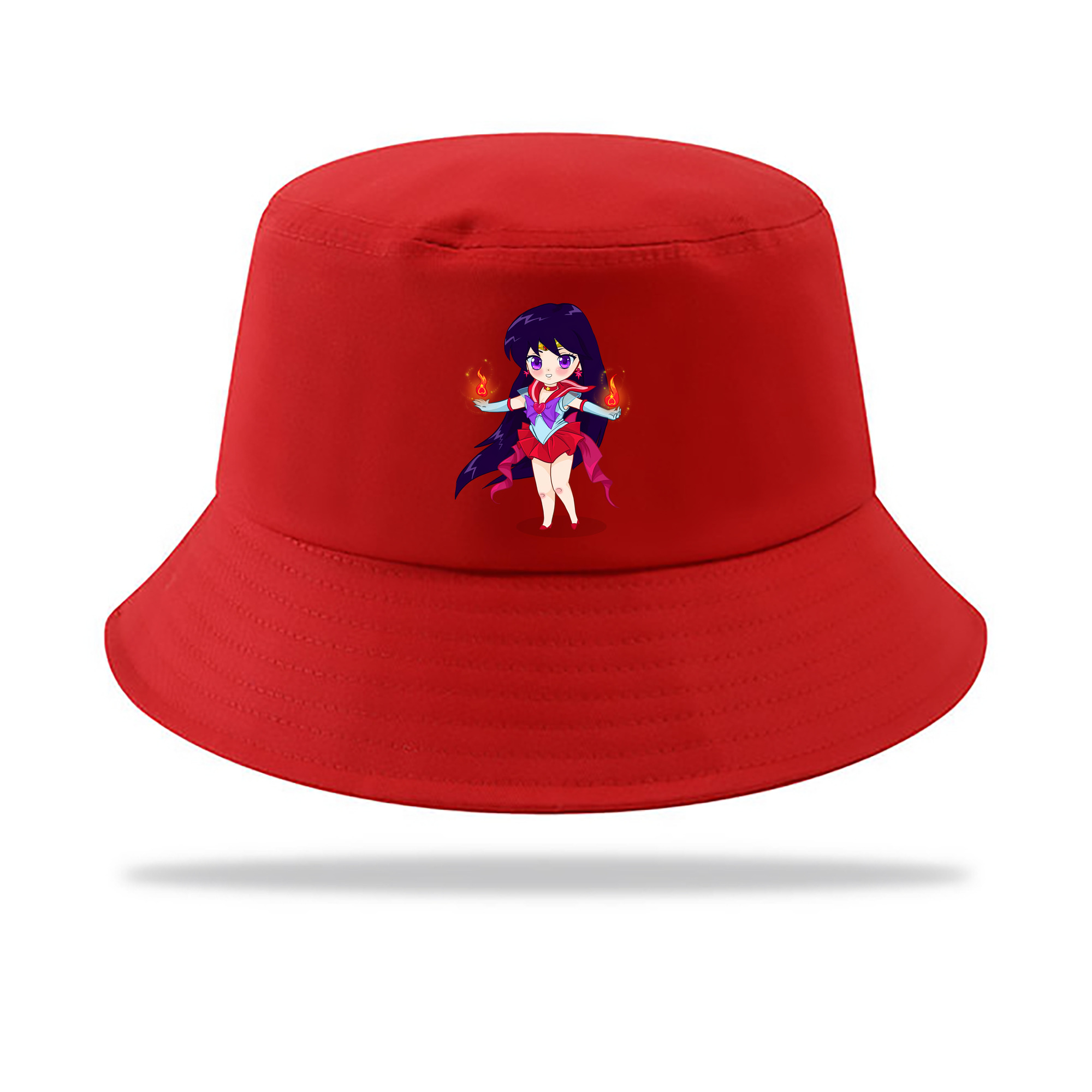 （画像用） 美少女戦士セーラームーン 火野レイ ひの レイ Sailor Moon Hino Rei （セーラーマーズ,Sailor Mars） アウトドア日除けバケットハット