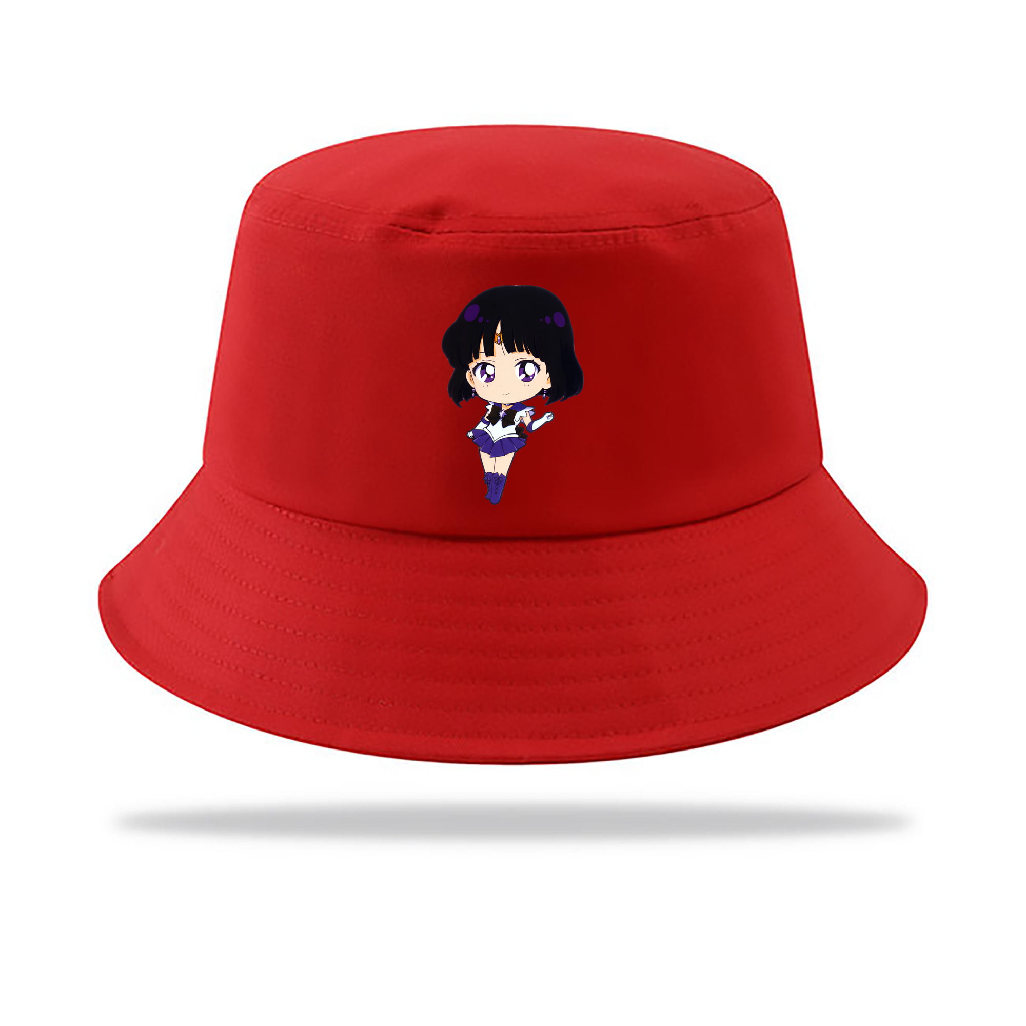 （画像用） 美少女戦士セーラームーン 土萠ほたる Sailor Moon Tomoe Hotaru （セーラーサターン；Sailor Saturn） アウトドア日除けバケットハット