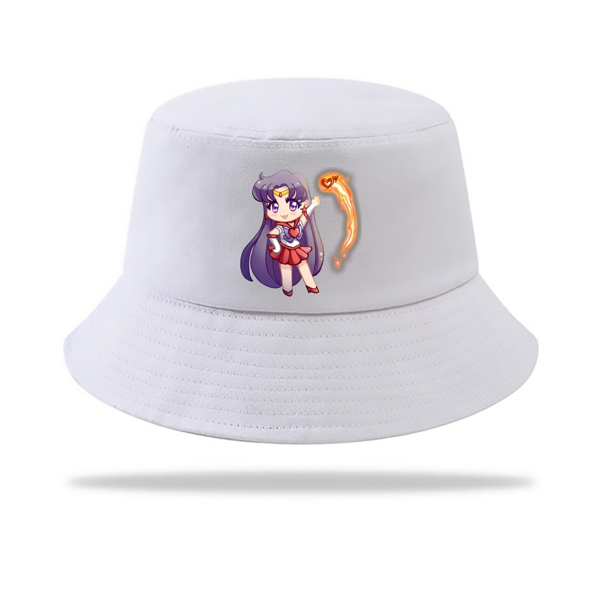 （画像用） 美少女戦士セーラームーン 火野レイ ひの レイ Sailor Moon Hino Rei （セーラーマーズ,Sailor Mars） アウトドア日除けバケットハット