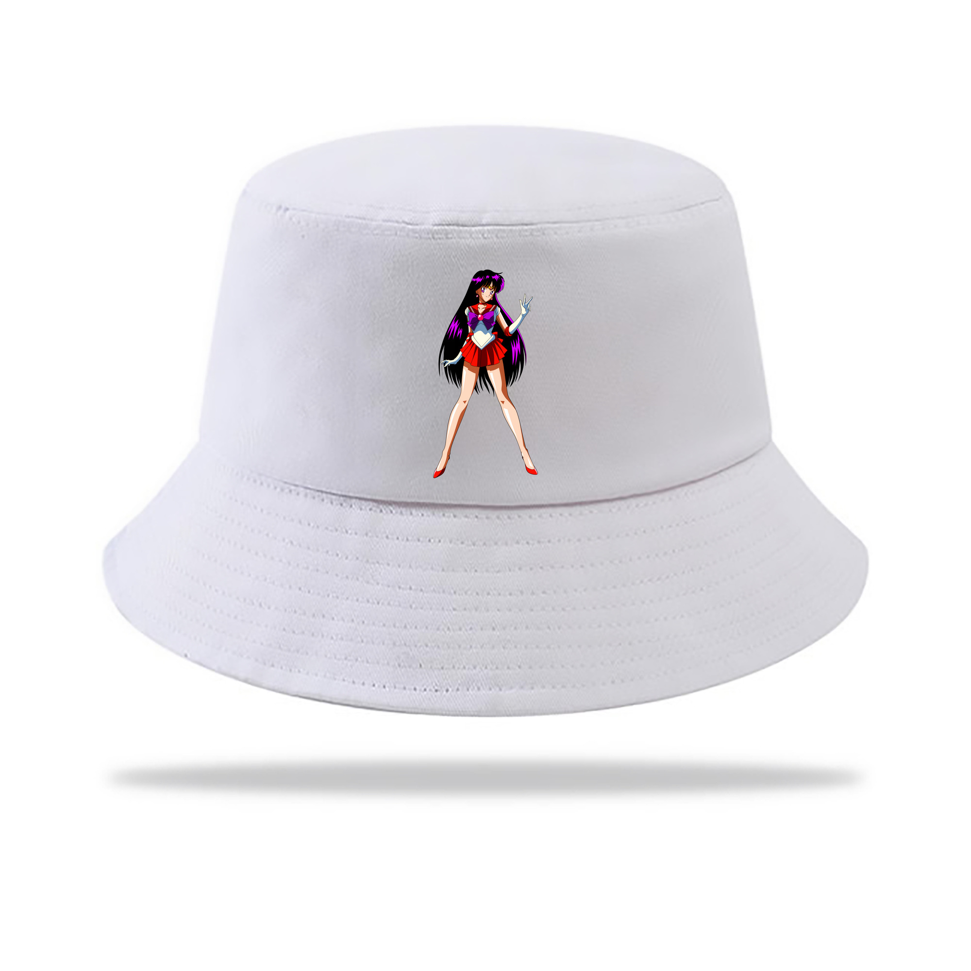 （画像用） 美少女戦士セーラームーン 火野レイ ひの レイ Sailor Moon Hino Rei （セーラーマーズ,Sailor Mars） アウトドア日除けバケットハット