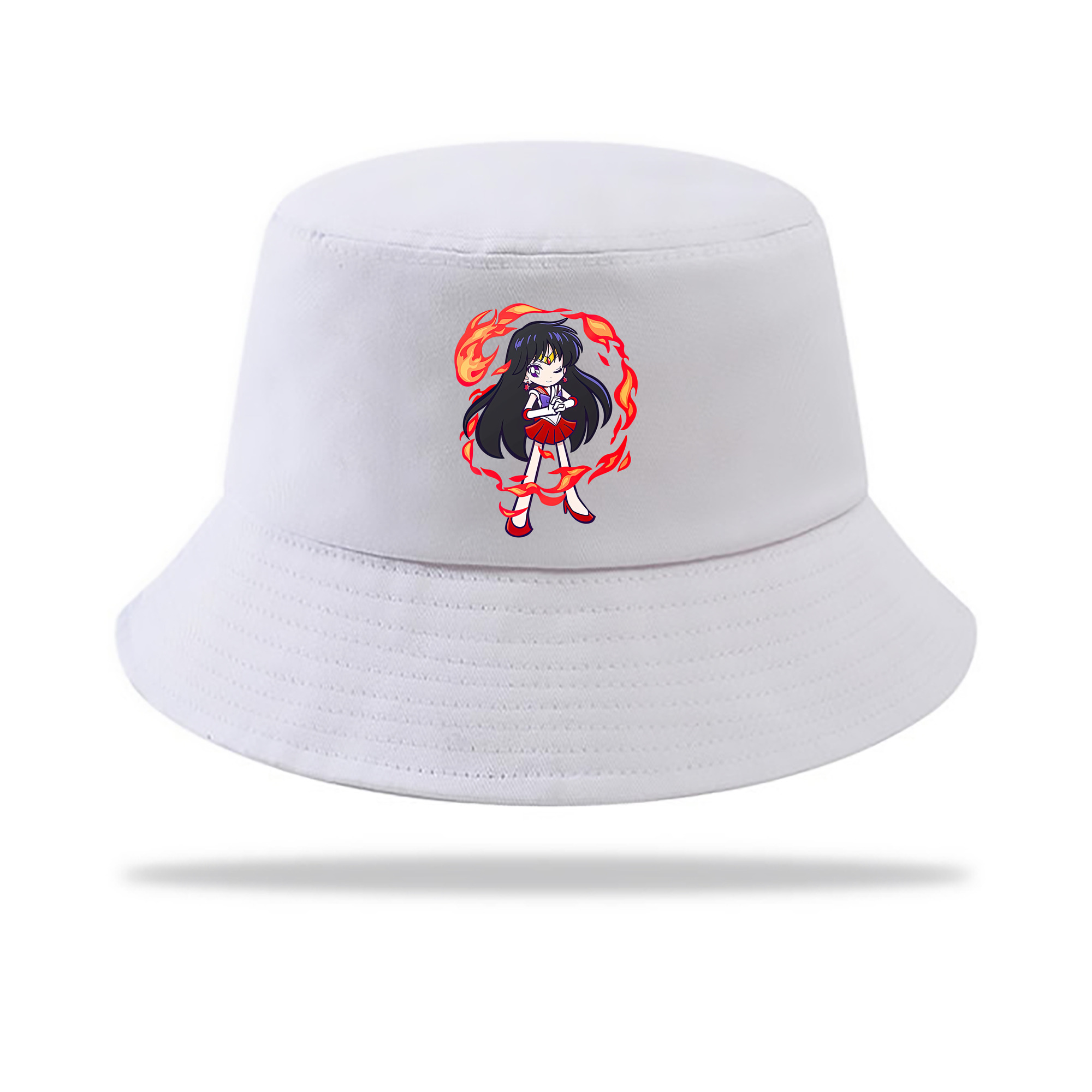 （画像用） 美少女戦士セーラームーン 火野レイ ひの レイ Sailor Moon Hino Rei （セーラーマーズ,Sailor Mars） アウトドア日除けバケットハット