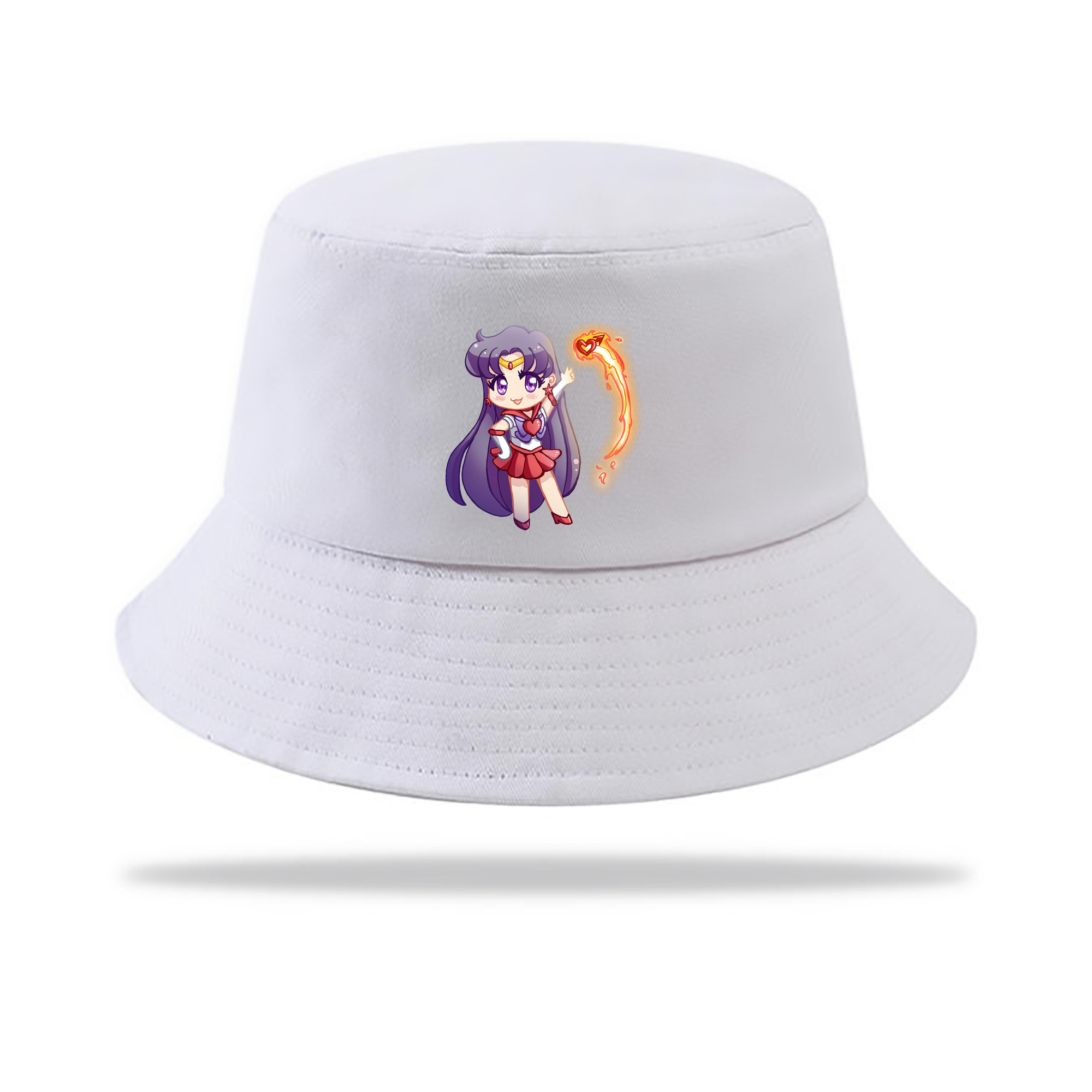 （画像用） 美少女戦士セーラームーン 火野レイ ひの レイ Sailor Moon Hino Rei （セーラーマーズ,Sailor Mars） アウトドア日除けバケットハット