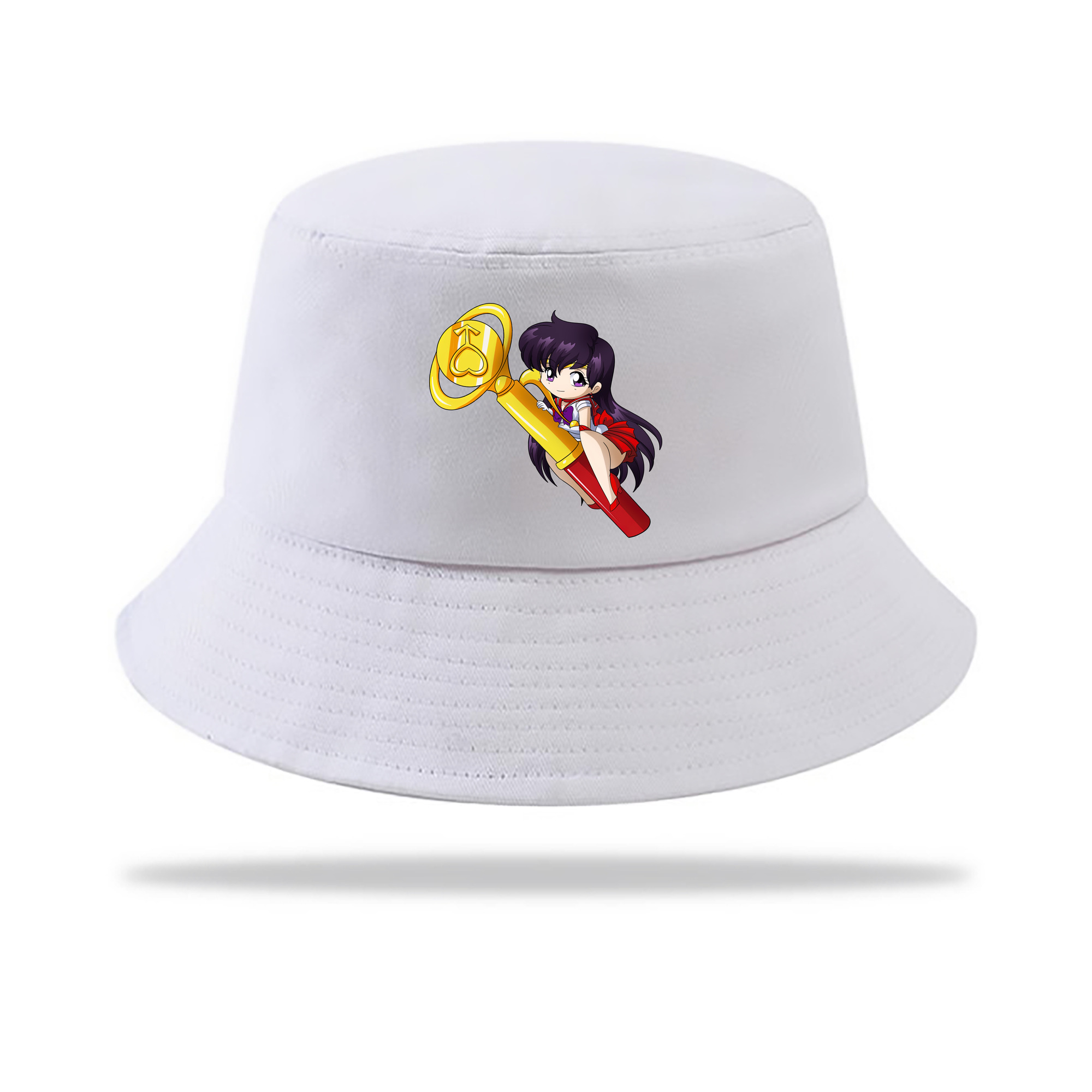 （画像用） 美少女戦士セーラームーン 火野レイ ひの レイ Sailor Moon Hino Rei （セーラーマーズ,Sailor Mars） アウトドア日除けバケットハット