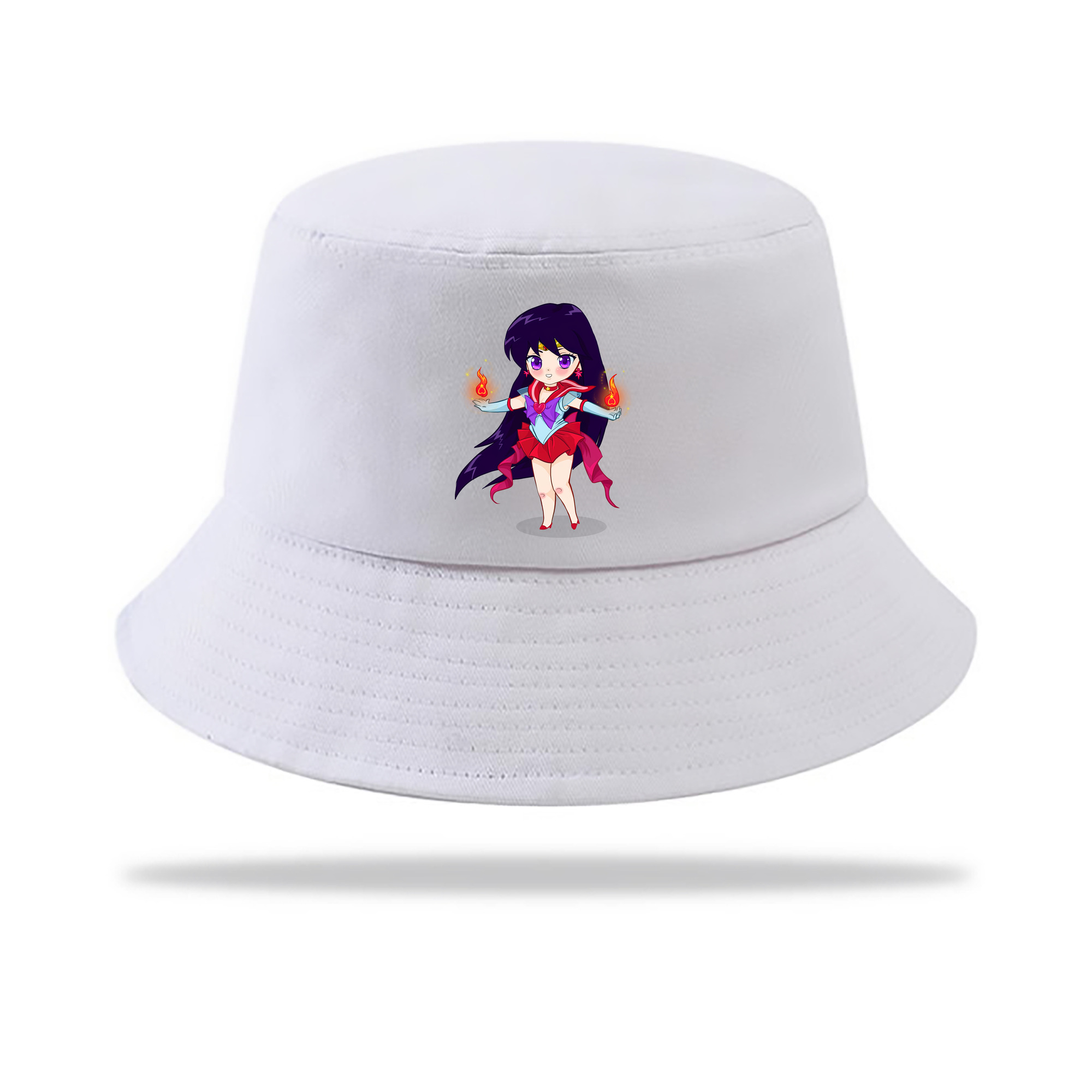 （画像用） 美少女戦士セーラームーン 火野レイ ひの レイ Sailor Moon Hino Rei （セーラーマーズ,Sailor Mars） アウトドア日除けバケットハット