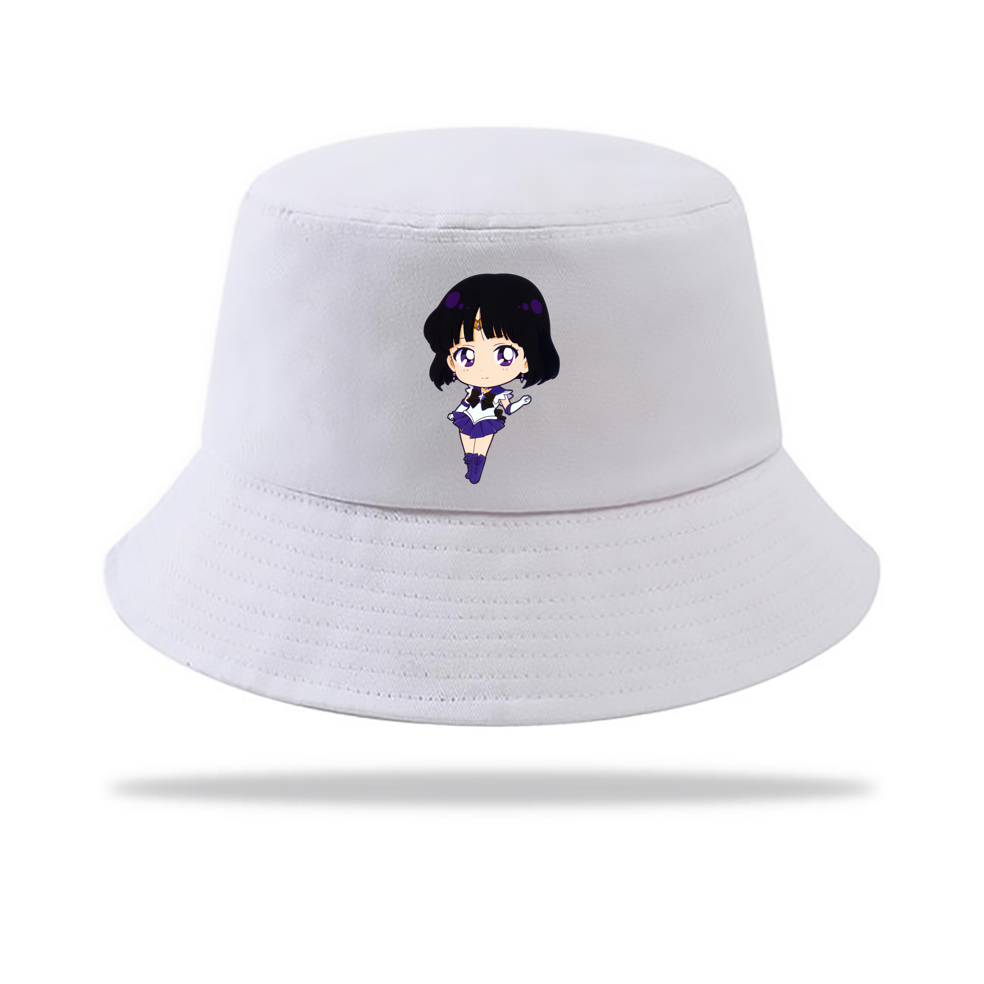 （画像用） 美少女戦士セーラームーン 土萠ほたる Sailor Moon Tomoe Hotaru （セーラーサターン；Sailor Saturn） アウトドア日除けバケットハット