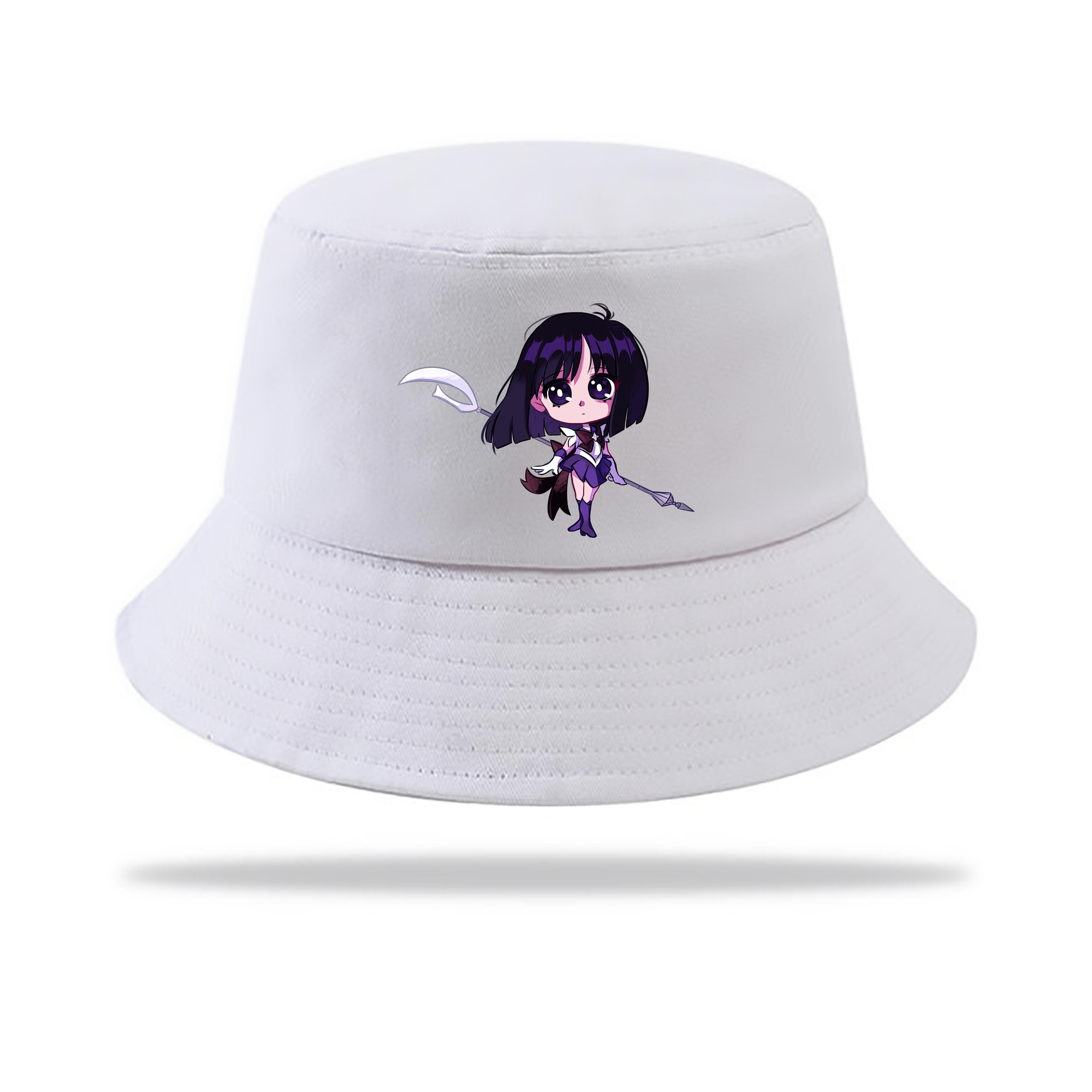 （画像用） 美少女戦士セーラームーン 土萠ほたる Sailor Moon Tomoe Hotaru （セーラーサターン；Sailor Saturn） アウトドア日除けバケットハット