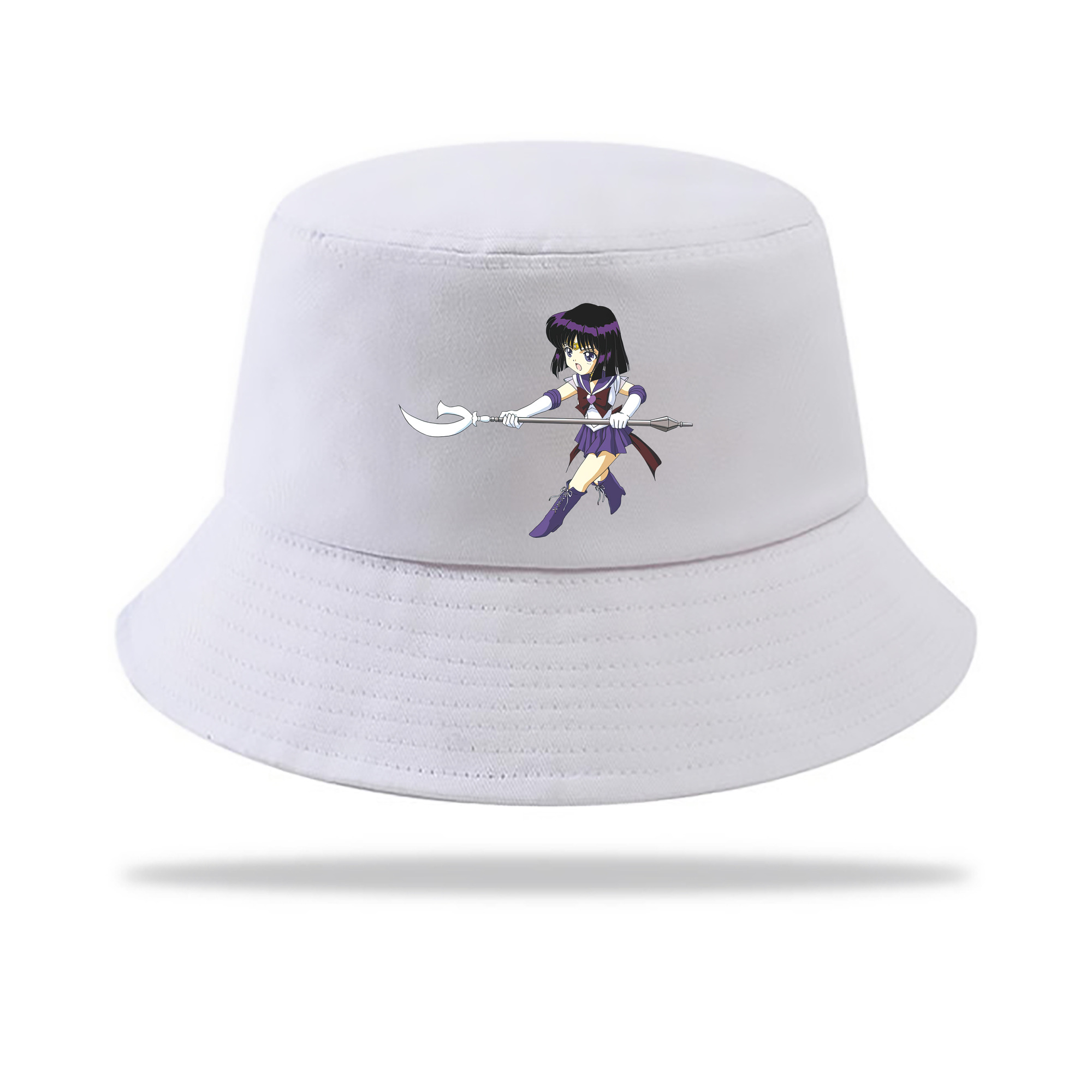 （画像用） 美少女戦士セーラームーン 土萠ほたる Sailor Moon Tomoe Hotaru （セーラーサターン；Sailor Saturn） アウトドア日除けバケットハット