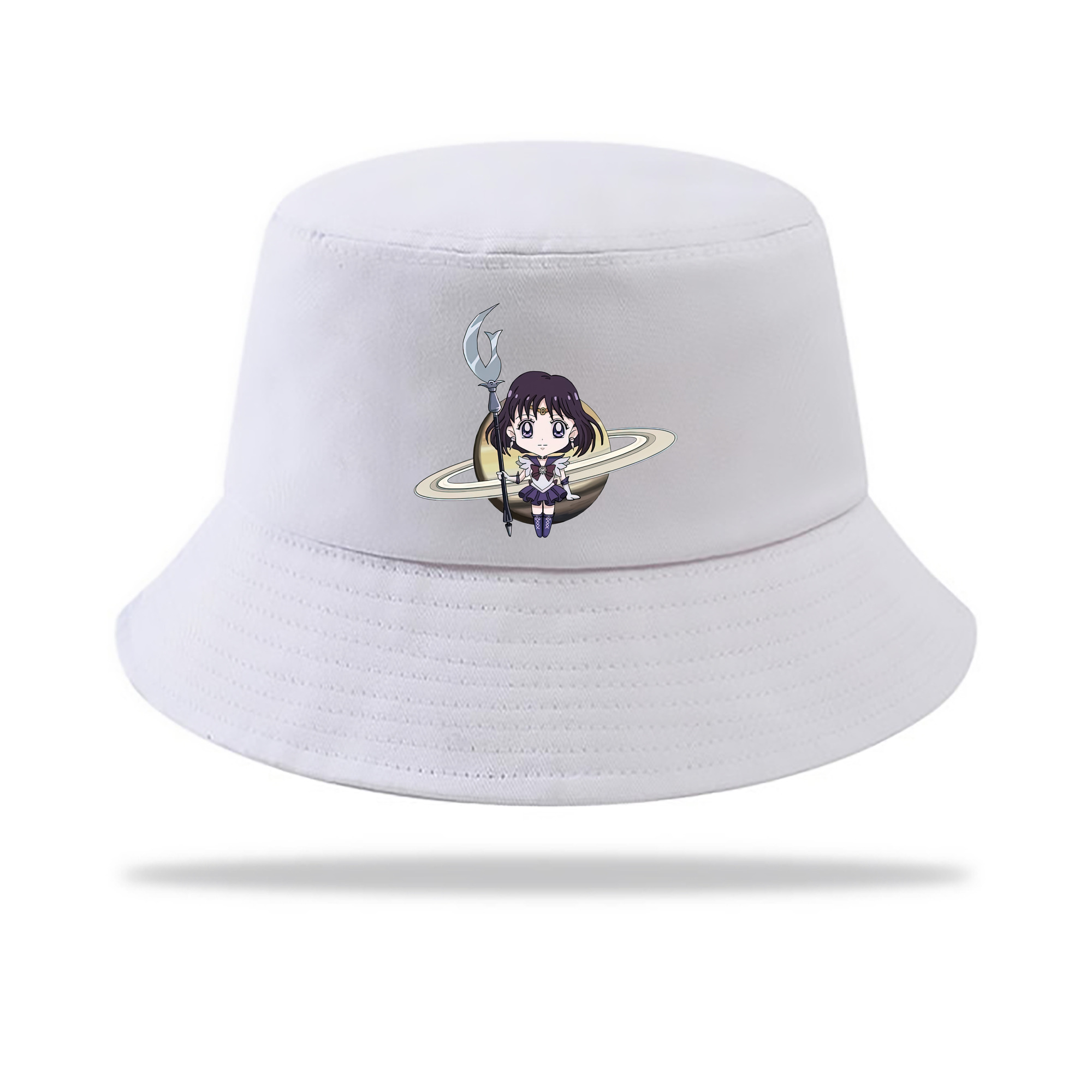 （画像用） 美少女戦士セーラームーン 土萠ほたる Sailor Moon Tomoe Hotaru （セーラーサターン；Sailor Saturn） アウトドア日除けバケットハット