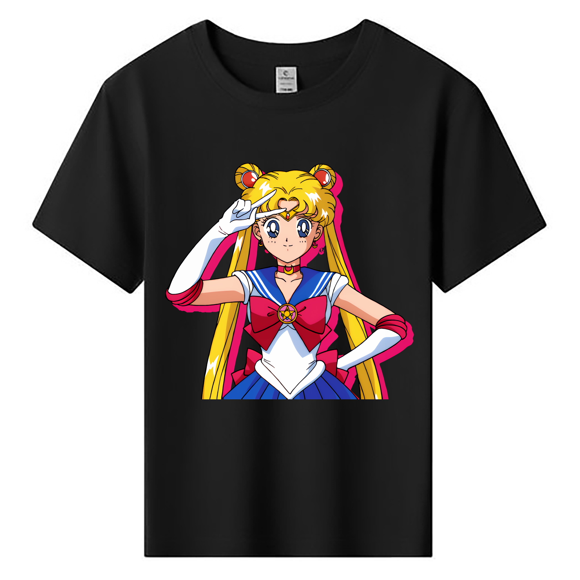 （画像用） 美少女戦士セーラームーン 月野 うさぎ つきの うさぎ Sailor Moon Tsukino Usagi 綿100％キッズTシャツ（フロントプリント）