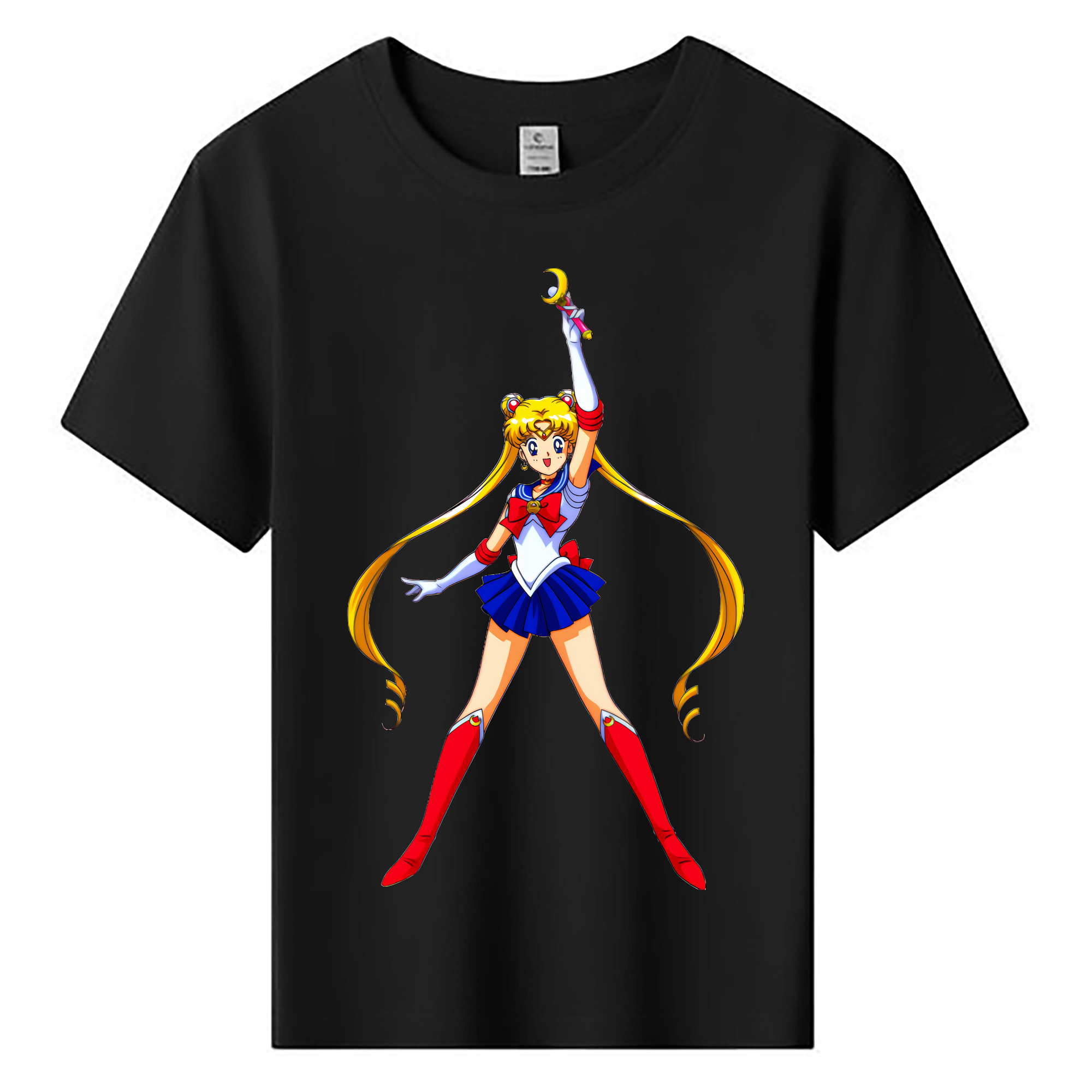 （画像用） 美少女戦士セーラームーン 月野 うさぎ つきの うさぎ Sailor Moon Tsukino Usagi 綿100％キッズTシャツ（フロントプリント）