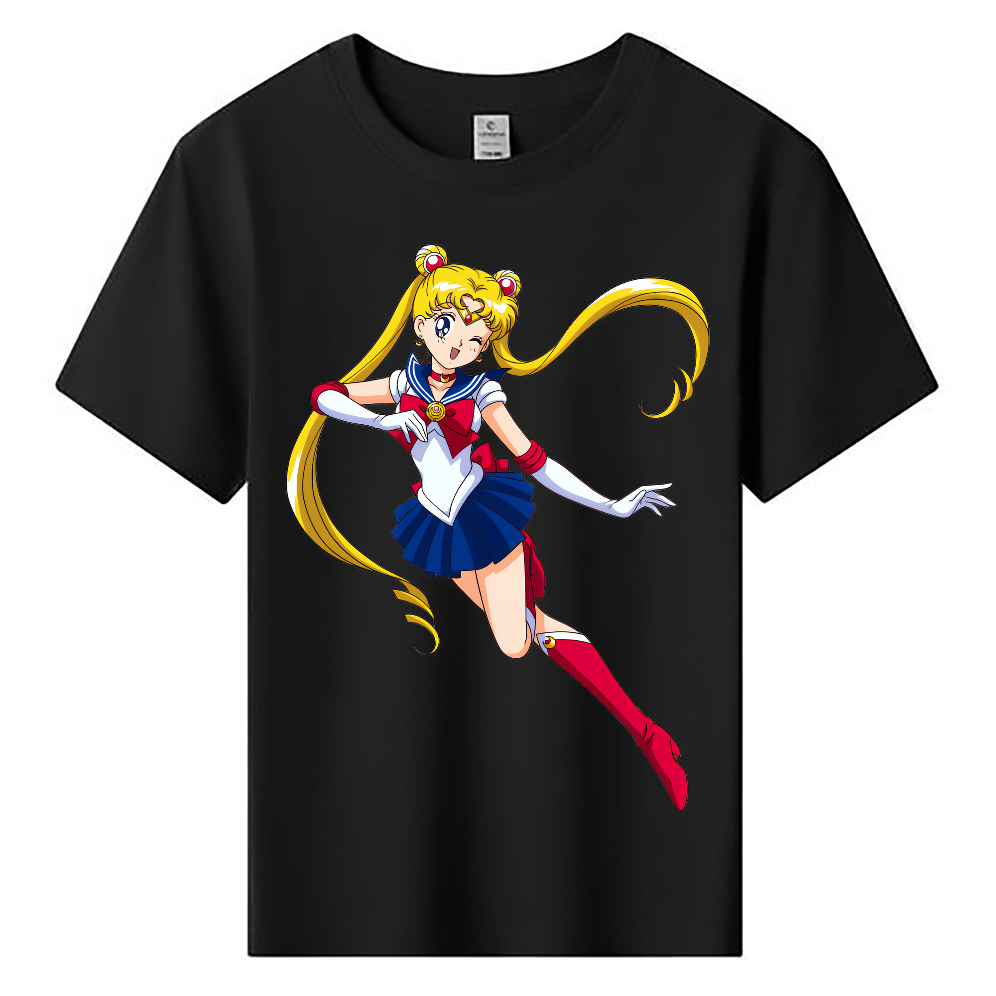 （画像用） 美少女戦士セーラームーン 月野 うさぎ つきの うさぎ Sailor Moon Tsukino Usagi 綿100％キッズTシャツ（フロントプリント）