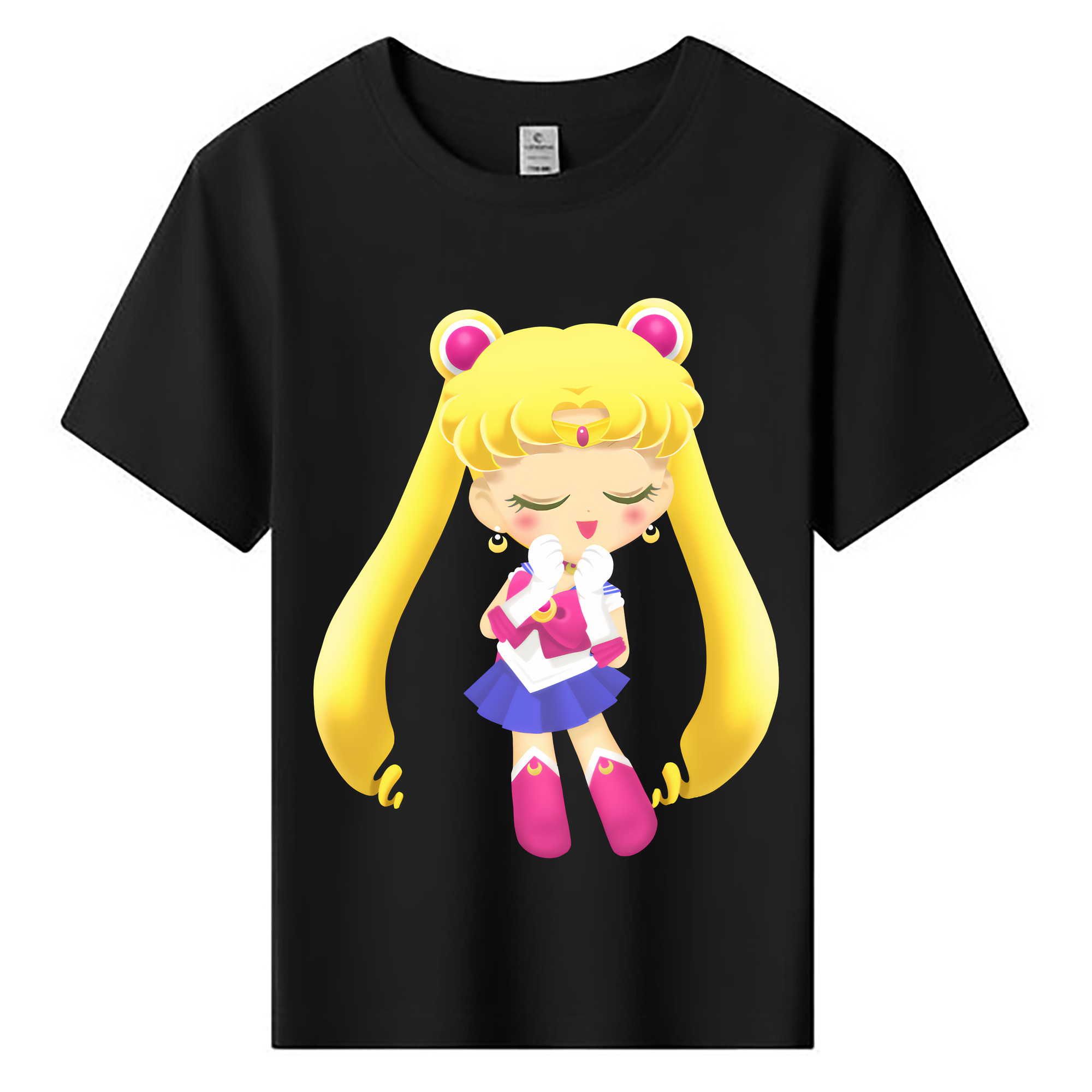 （画像用） 美少女戦士セーラームーン 月野 うさぎ つきの うさぎ Sailor Moon Tsukino Usagi 綿100％キッズTシャツ（フロントプリント）