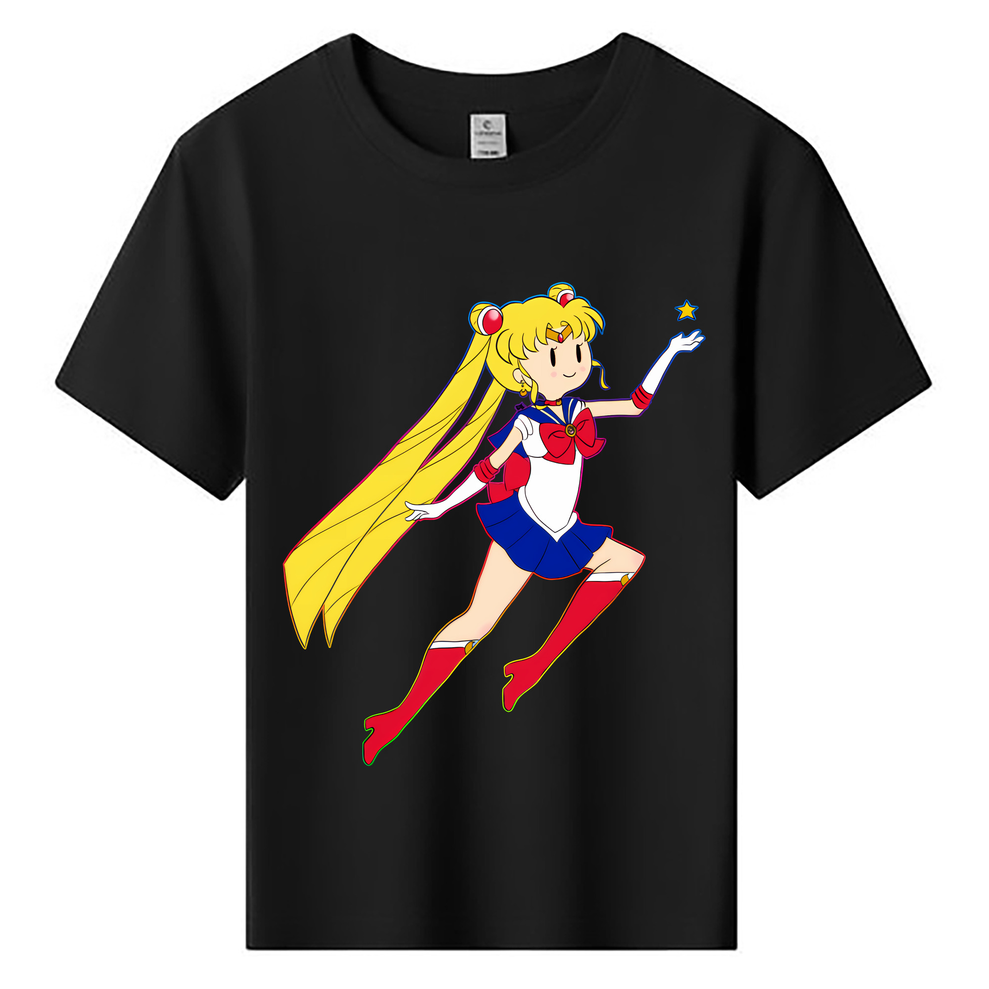 （画像用） 美少女戦士セーラームーン 月野 うさぎ つきの うさぎ Sailor Moon Tsukino Usagi 綿100％キッズTシャツ（フロントプリント）