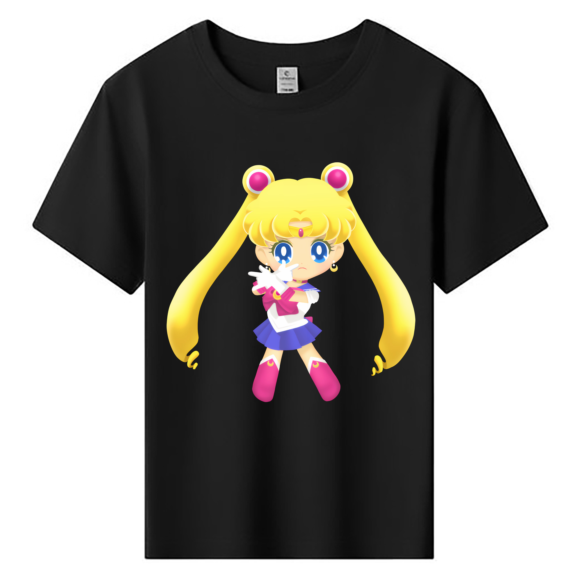 （画像用） 美少女戦士セーラームーン 月野 うさぎ つきの うさぎ Sailor Moon Tsukino Usagi 綿100％キッズTシャツ（フロントプリント）