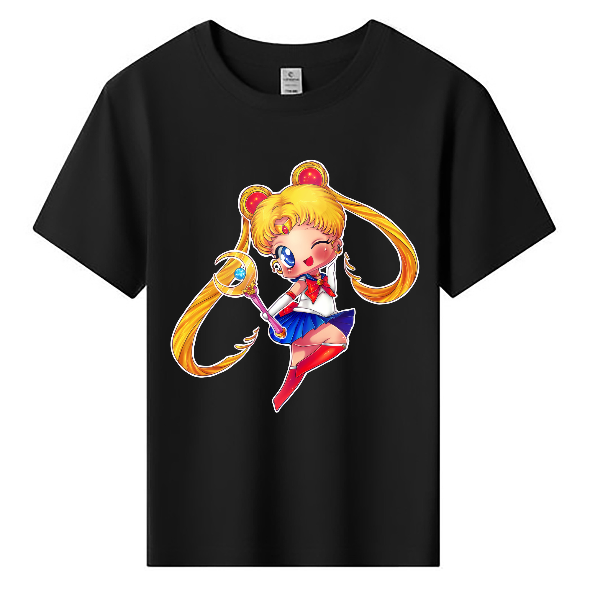 （画像用） 美少女戦士セーラームーン 月野 うさぎ つきの うさぎ Sailor Moon Tsukino Usagi 綿100％キッズTシャツ（フロントプリント）