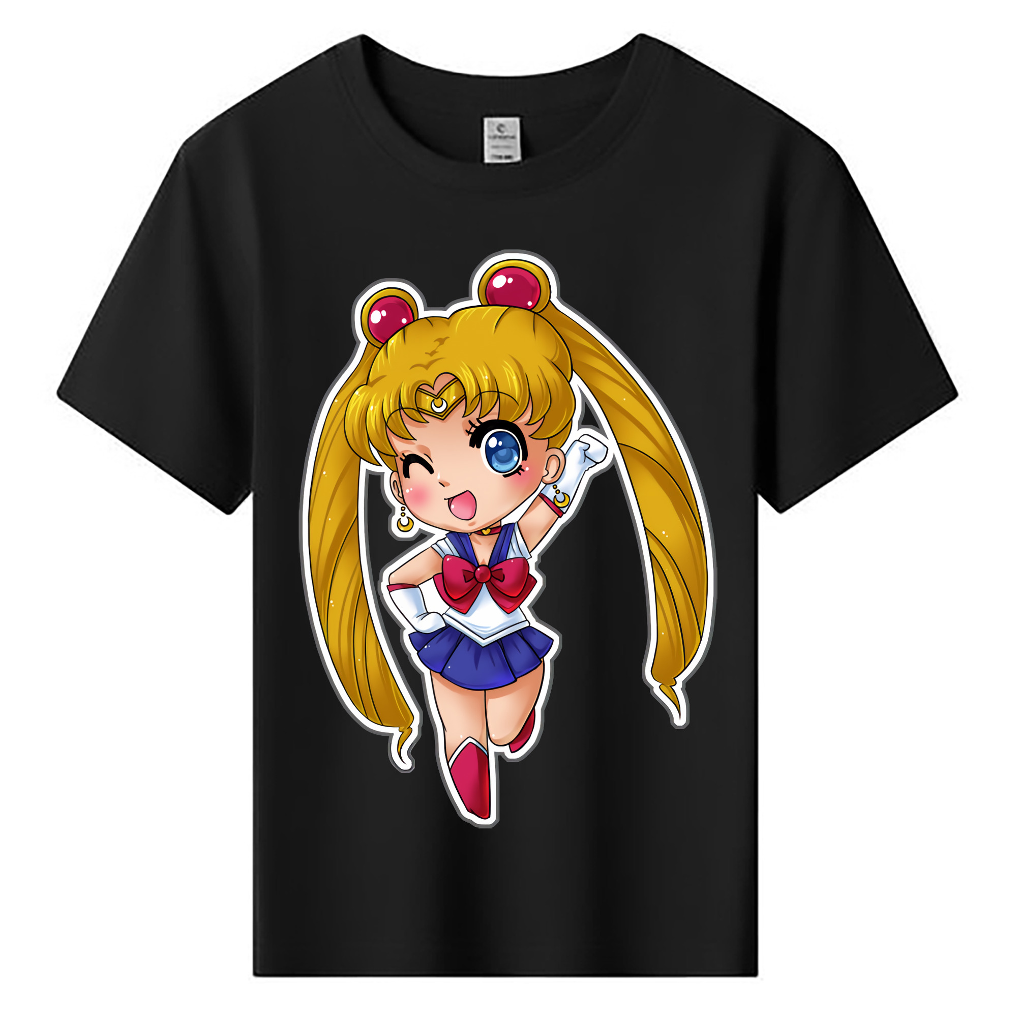 （画像用） 美少女戦士セーラームーン 月野 うさぎ つきの うさぎ Sailor Moon Tsukino Usagi 綿100％キッズTシャツ（フロントプリント）