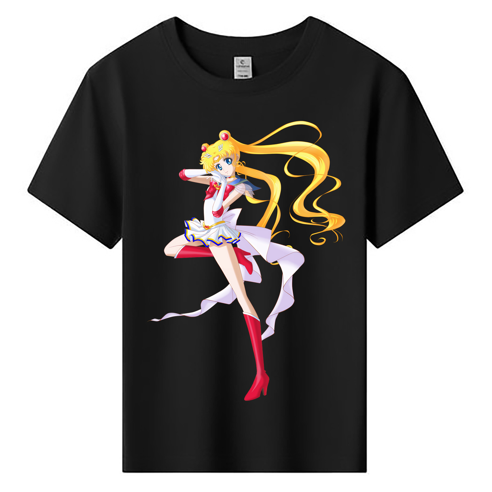 （画像用） 美少女戦士セーラームーン 月野 うさぎ つきの うさぎ Sailor Moon Tsukino Usagi 綿100％キッズTシャツ（フロントプリント）
